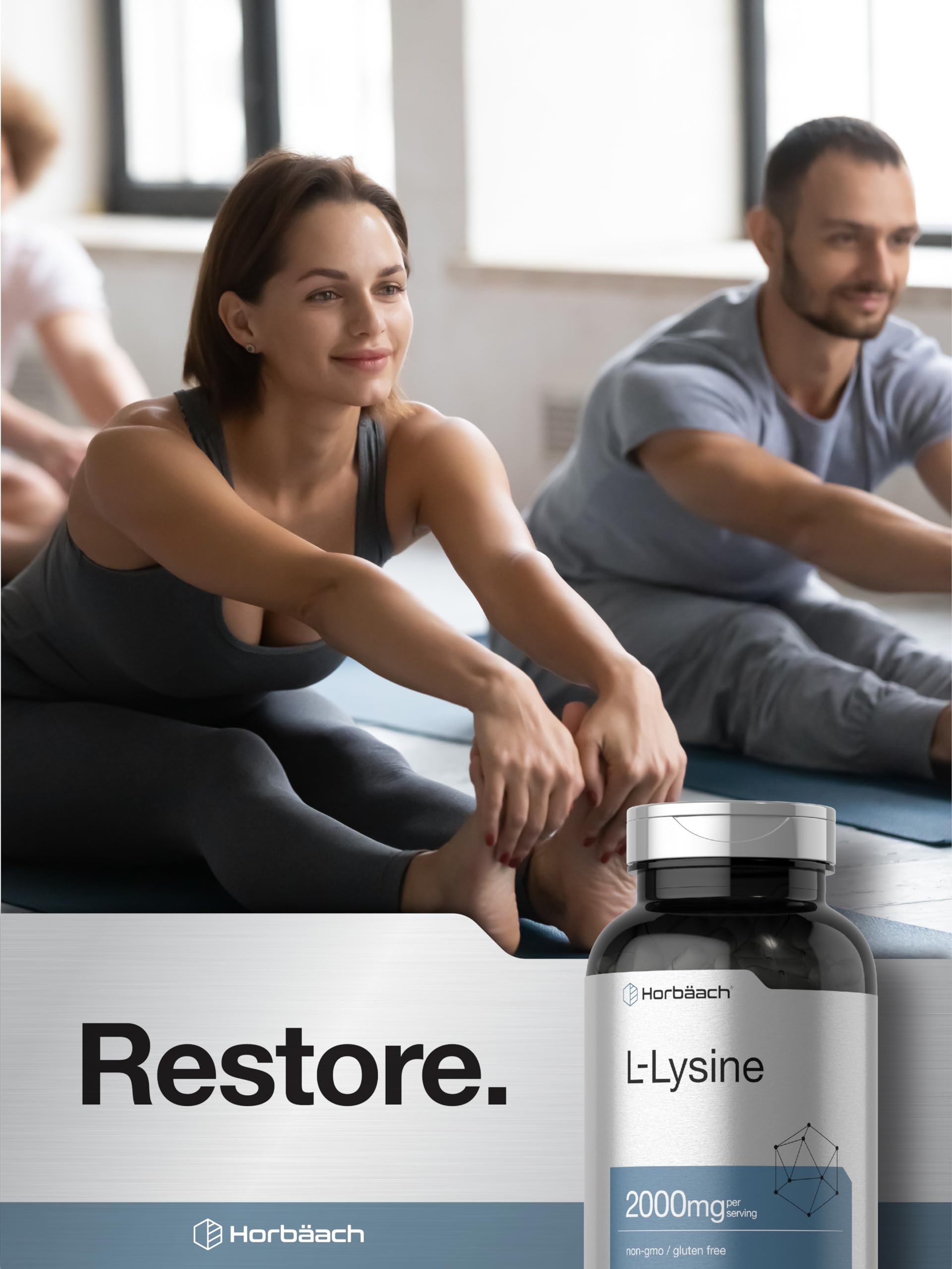Horbäach L-Lysine Supplement 2000mg | 240 Caplets | Free Form L-Lysine Hydrochloride | Vegetarian, Non-GMO, Gluten Free - Image 7