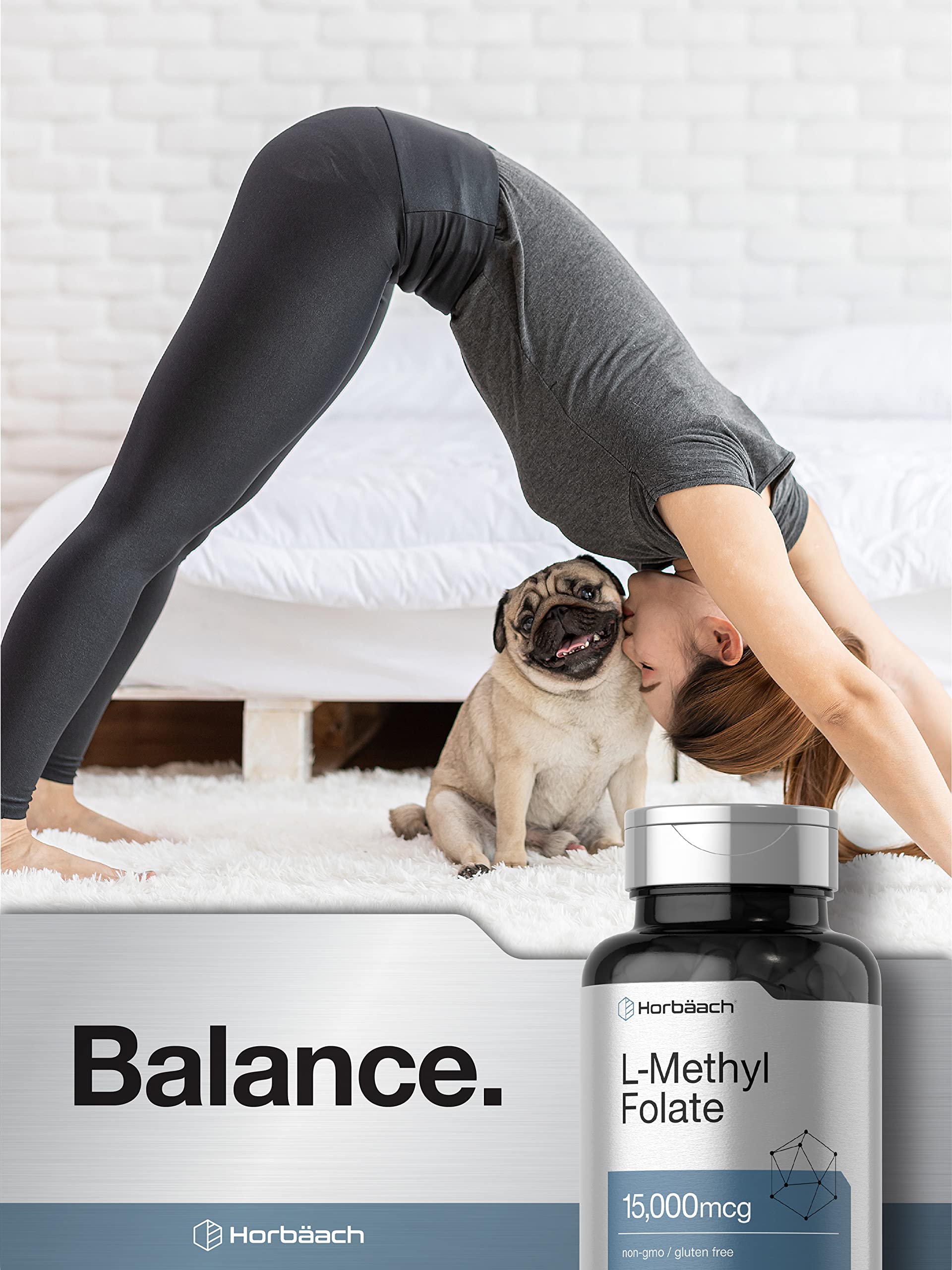 Horbäach L Methylfolate 15000 mcg | 120 Capsules | 15mg Methyl Folate | 5-MTHF | Non-GMO, Gluten Free Supplement - Image 6