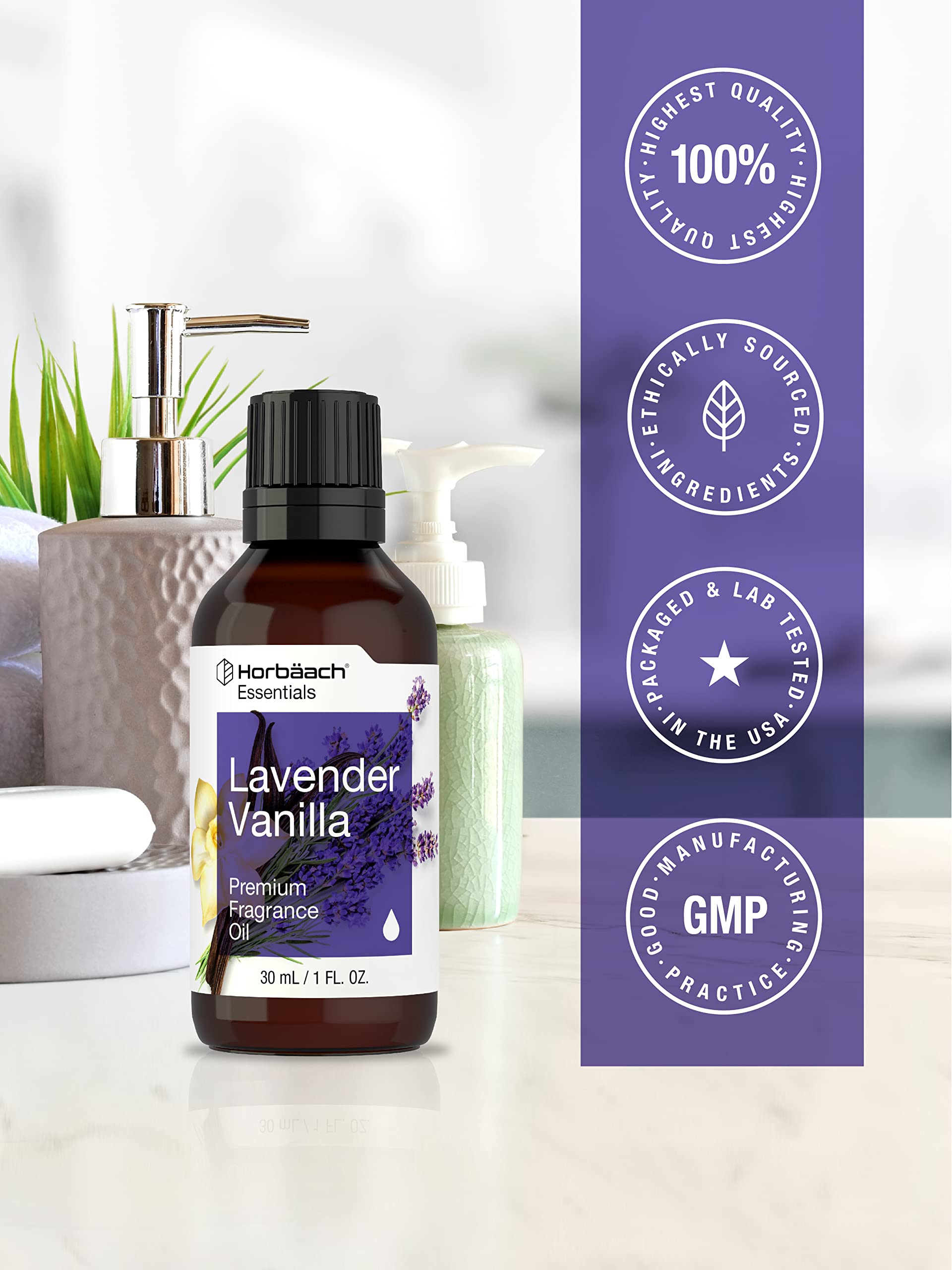 Horbäach Lavender Vanilla Fragrance Oil | 1 fl oz (30ml) | Premium Grade | for Diffusers, Candle and Soap Making, DIY Projects & More - Image 5