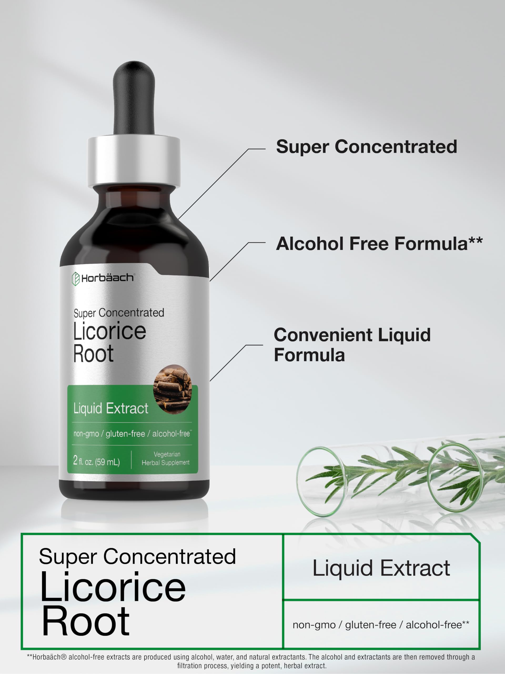 Horbäach Licorice Root Extract | 2 fl oz | Alcohol Free Tincture | Vegetarian Liquid Supplement | Non-GMO & Gluten Free - Image 4