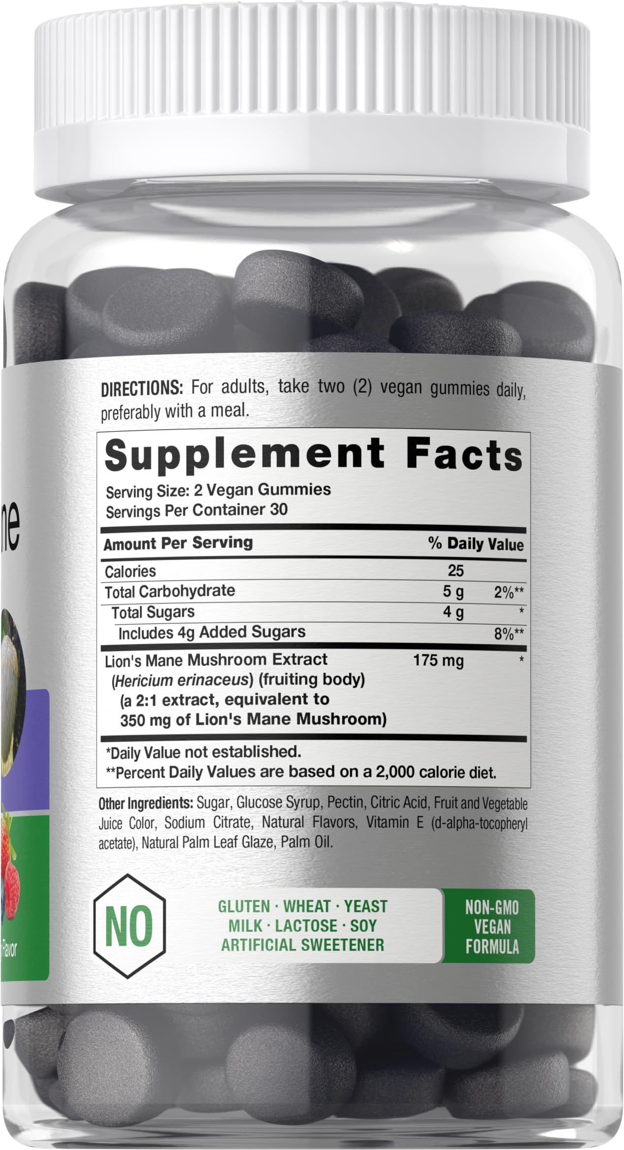 Horbäach Lion's Mane Supplement | 60 Vegan Gummies for Adults | Non-GMO and Gluten Free - Image 2