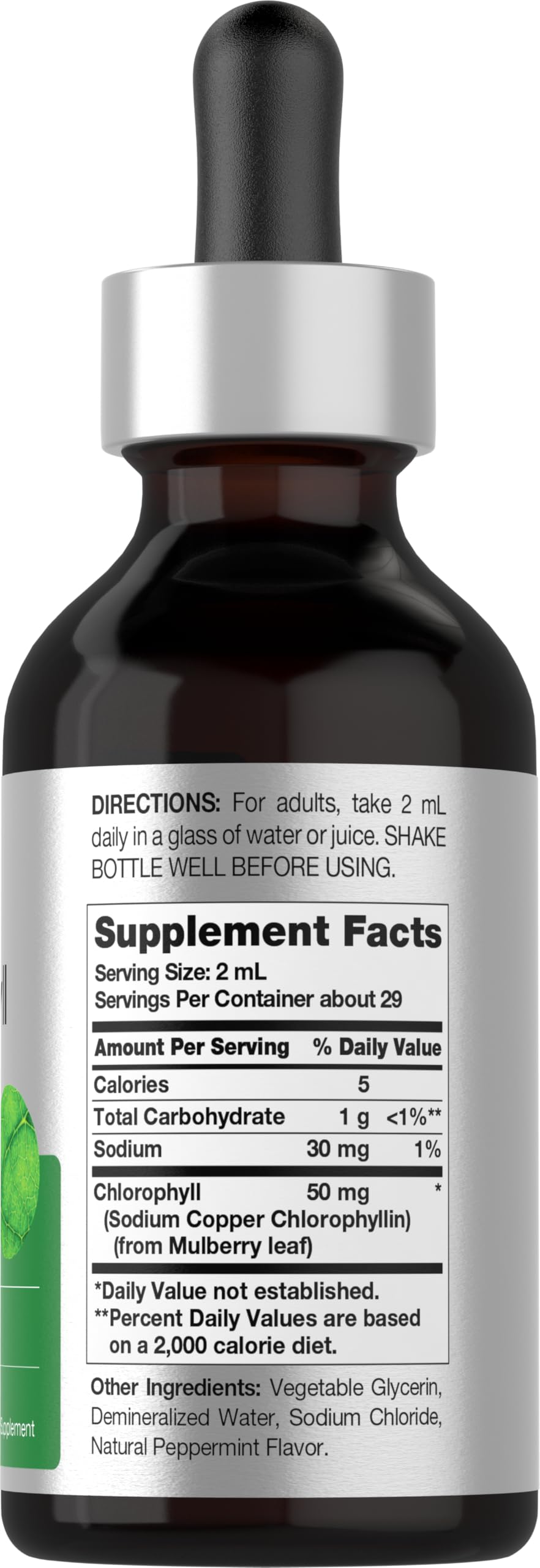 Horbäach Liquid Chlorophyll Drops | 2 oz | Vegan, Non-GMO, and Gluten Free Formula | Natural Peppermint Flavor - Image 2