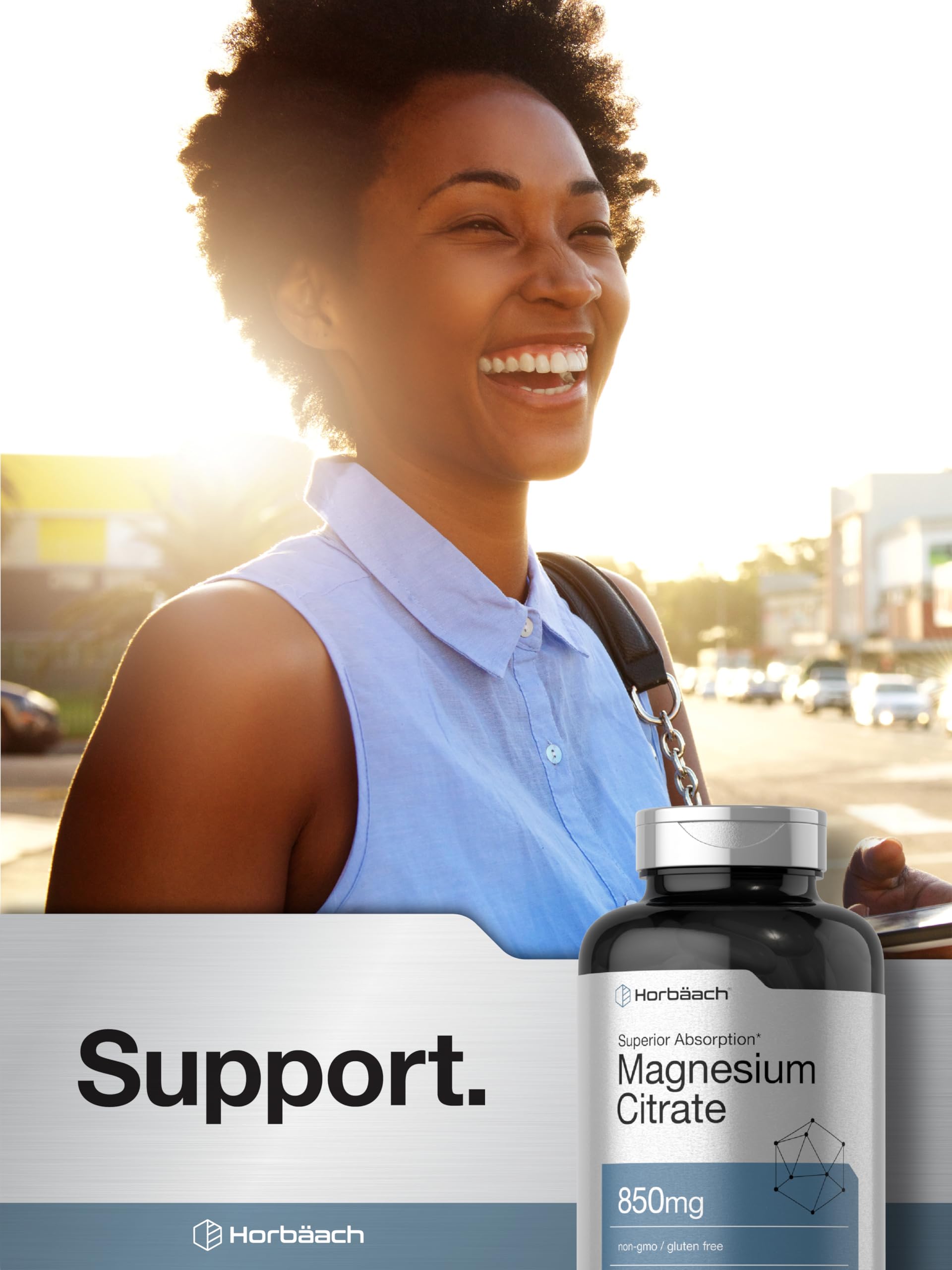 Horbäach Magnesium Citrate | 850mg | 120 Softgels | Superior Absorption | Non-GMO and Gluten Free Formula - Image 6