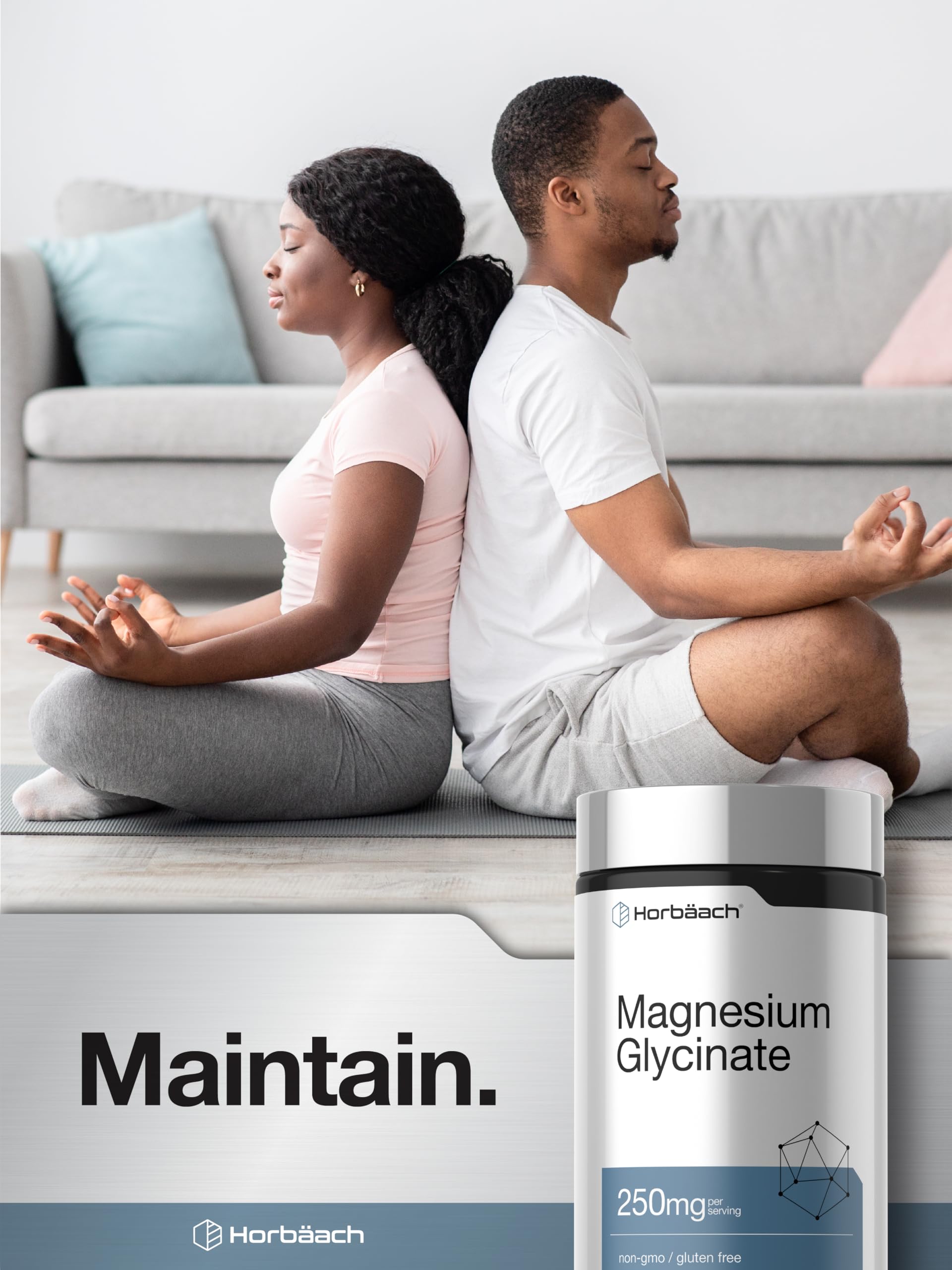Horbäach Magnesium Glycinate | 250mg | 120 Softgels | Non-GMO and Gluten Free Supplement - Image 6