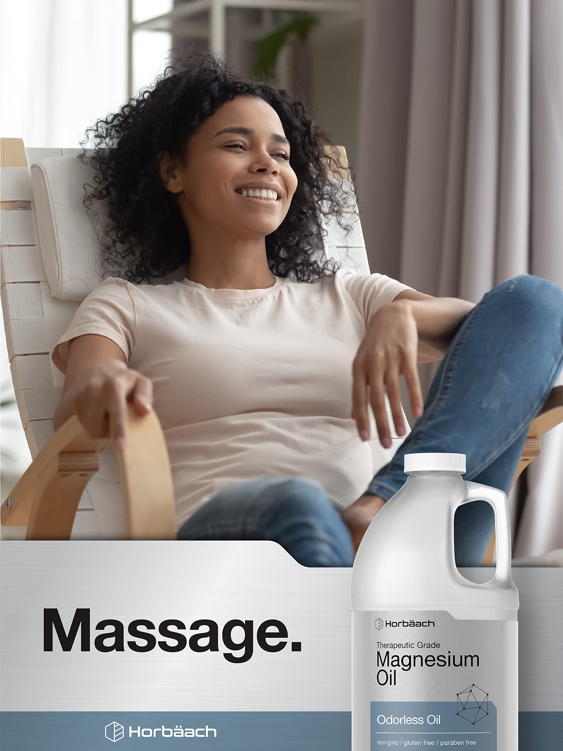 Horbäach Magnesium Oil | 64 fl. oz | Therapeutic Grade | Vegetarian, Non-GMO, Gluten Free, and Paraben Free Odorless Formula - Image 6