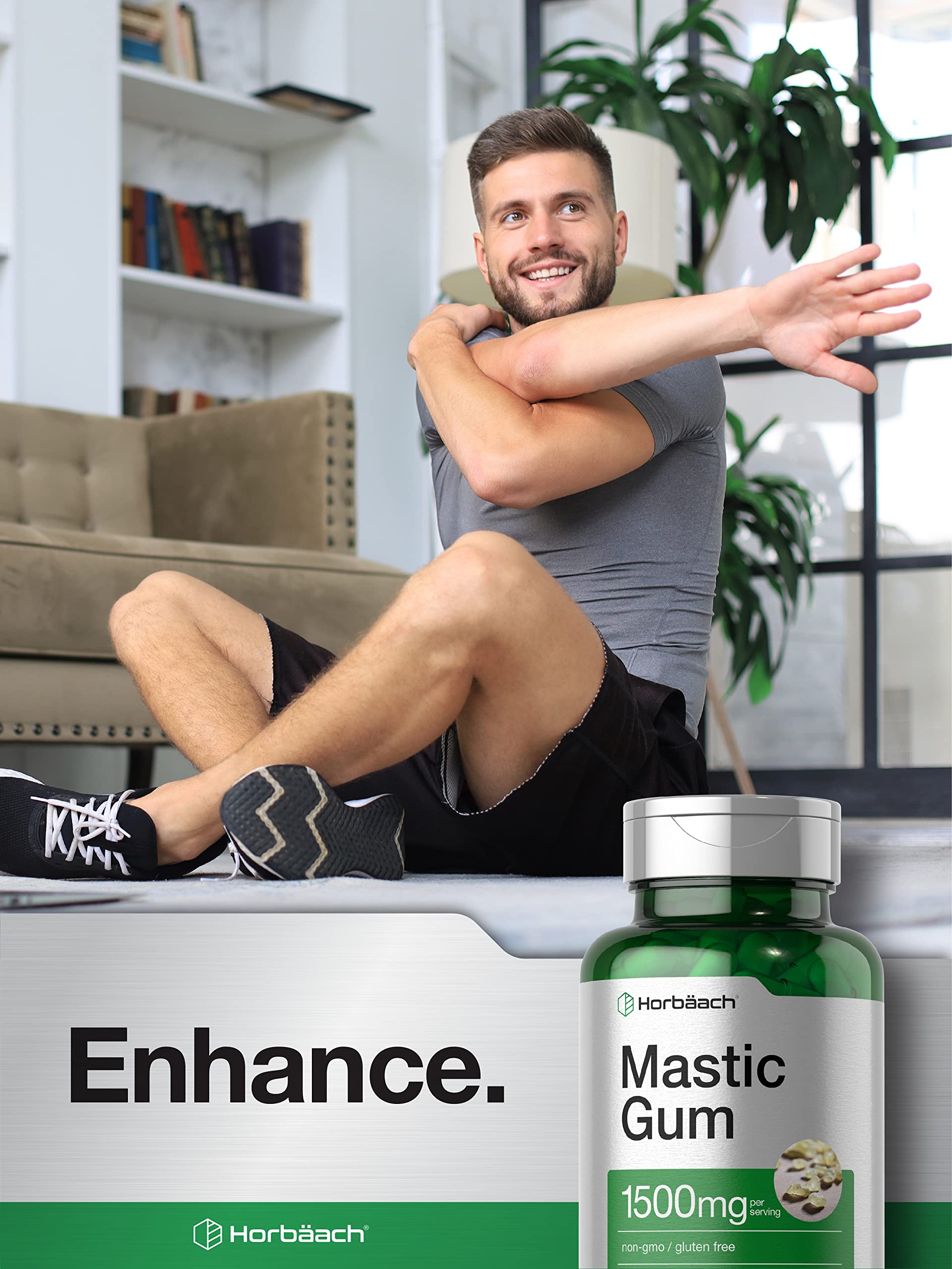Horbäach Mastic Gum | 1500mg | 100 Capsules | Non-GMO & Gluten Free Supplement - Image 6