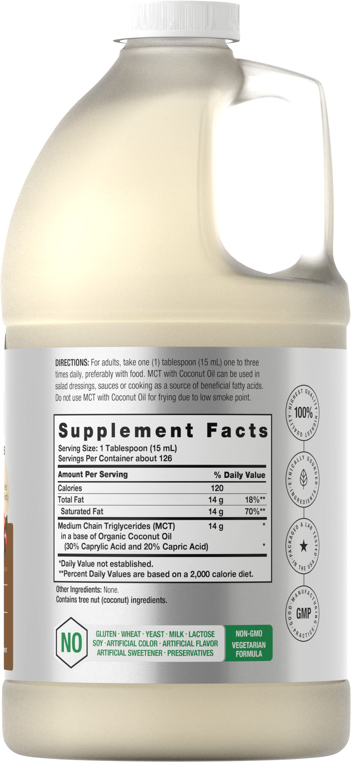 Horbäach MCT Oil 64 oz | 100% Pure | Blends with Coffee, Tea, Juice and Liquids | Value Size Unflavored Formula | Keto, Vegetarian, Non-GMO, and Gluten Free - Image 2