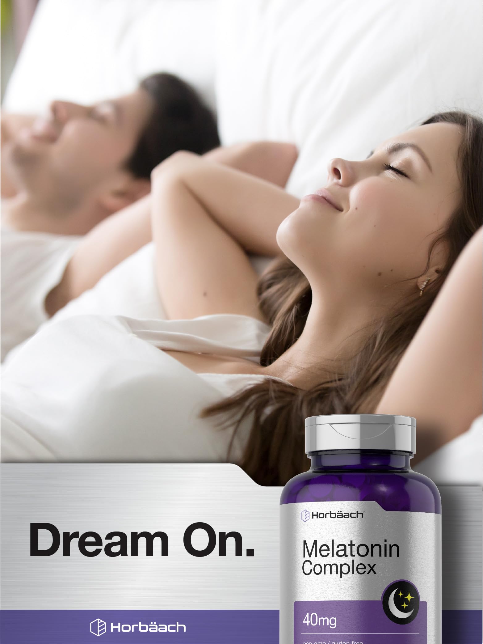 Horbäach Melatonin 40mg Complex | 360 Fast Dissolve Tablets | Adult Extra Strength Supplement | with Chamomile and Ashwagandha | Vegetarian, Non-GMO, Gluten Free - Image 7