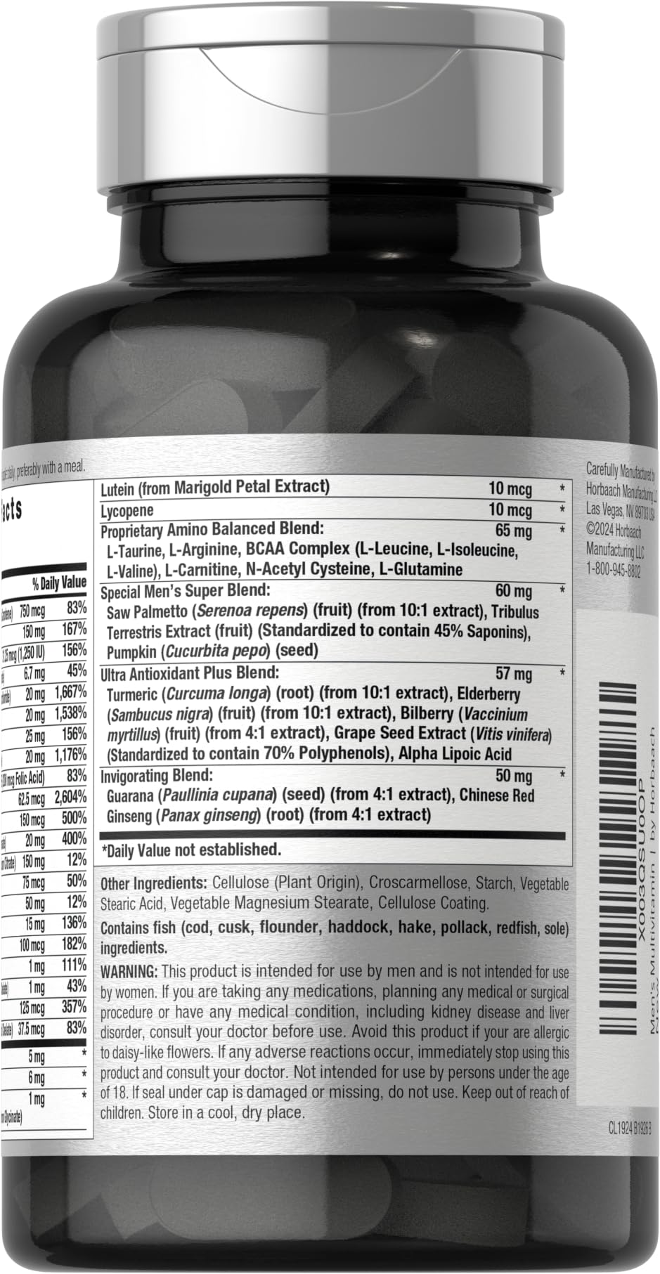 Horbäach Mens Multivitamin | 60 Caplets | Advanced Formula | with Vitamin C, D, Magnesium, Minerals & More | Non-GMO & Gluten Free Supplement - Image 3