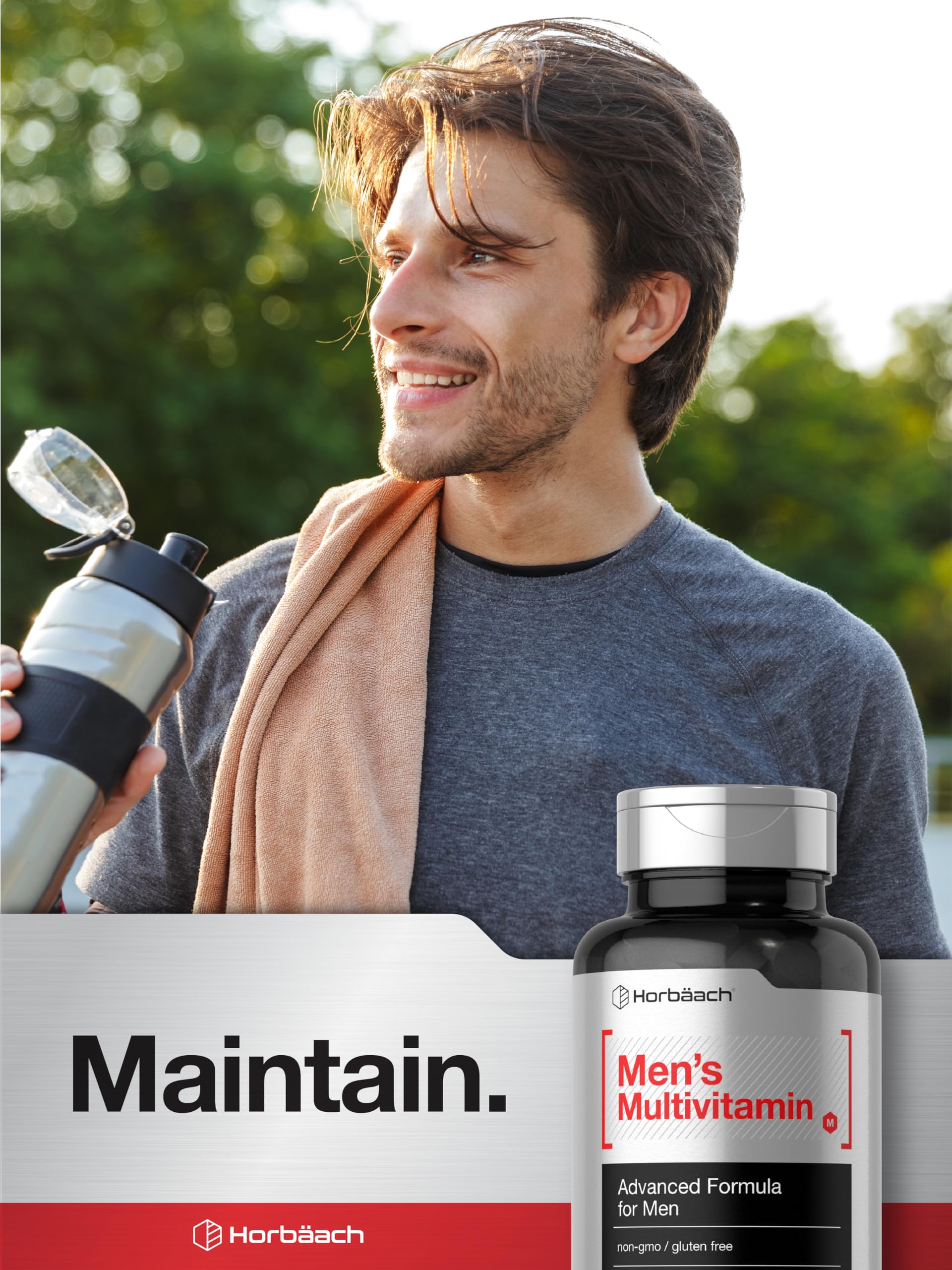 Horbäach Mens Multivitamin | 60 Caplets | Advanced Formula | with Vitamin C, D, Magnesium, Minerals & More | Non-GMO & Gluten Free Supplement - Image 7