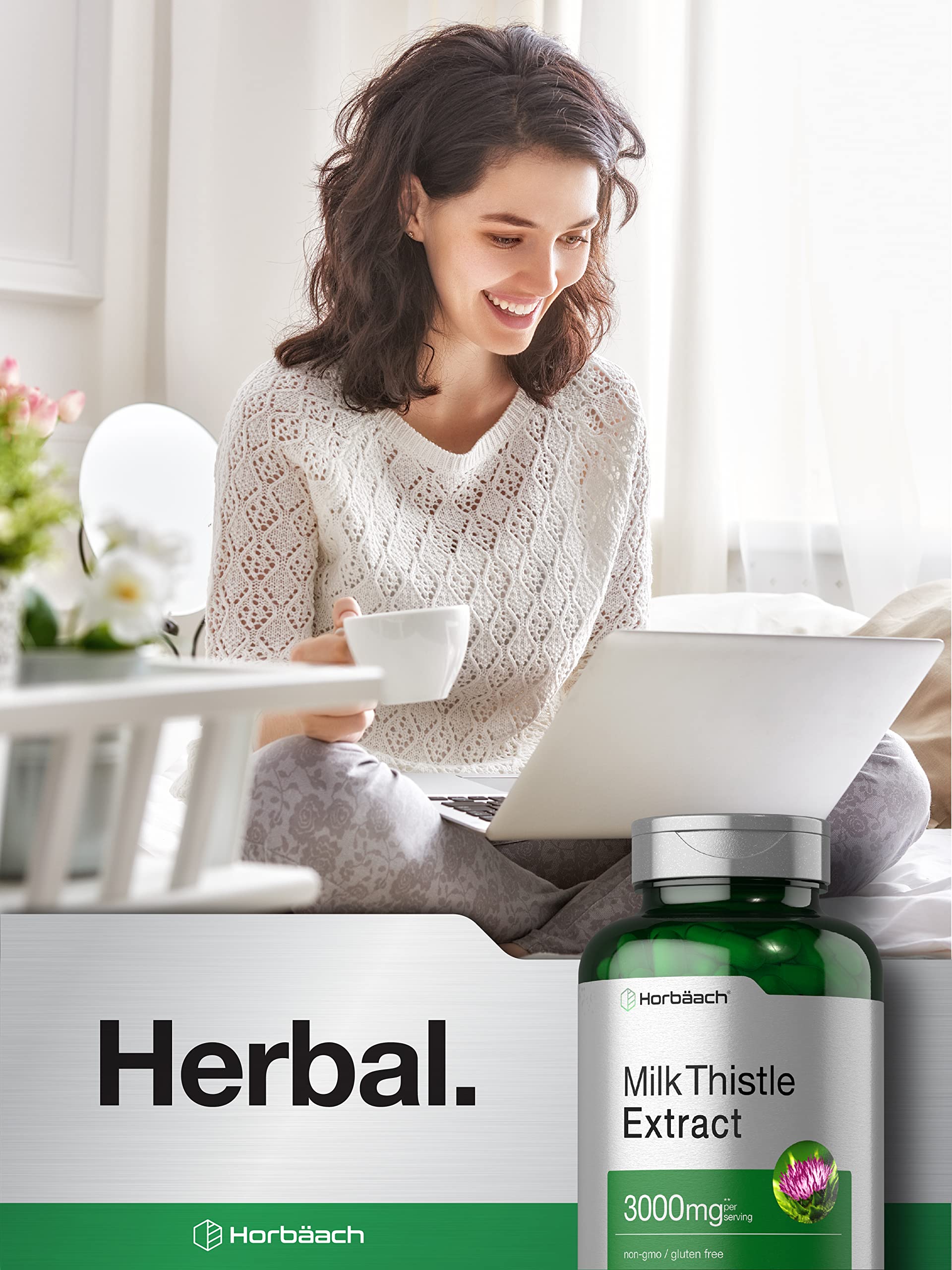 Horbäach Milk Thistle Supplement | 300 Capsules | Herbal Extract | Non-GMO, Gluten Free - Image 6
