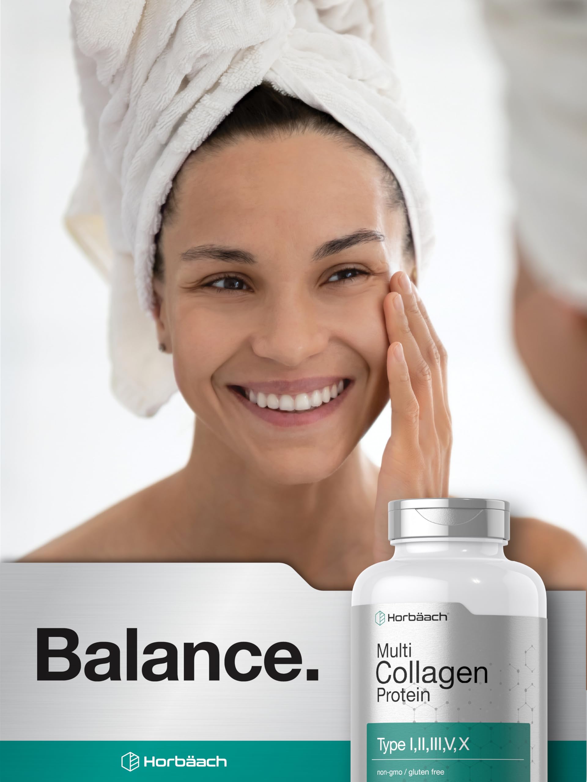 Horbäach Multi Collagen Protein 2000 mg | 180 Capsules | Hydrolyzed Collagen Type I, II, III, V, X | Keto & Paleo Friendly, Non-GMO, Gluten Free Supplement - Image 6