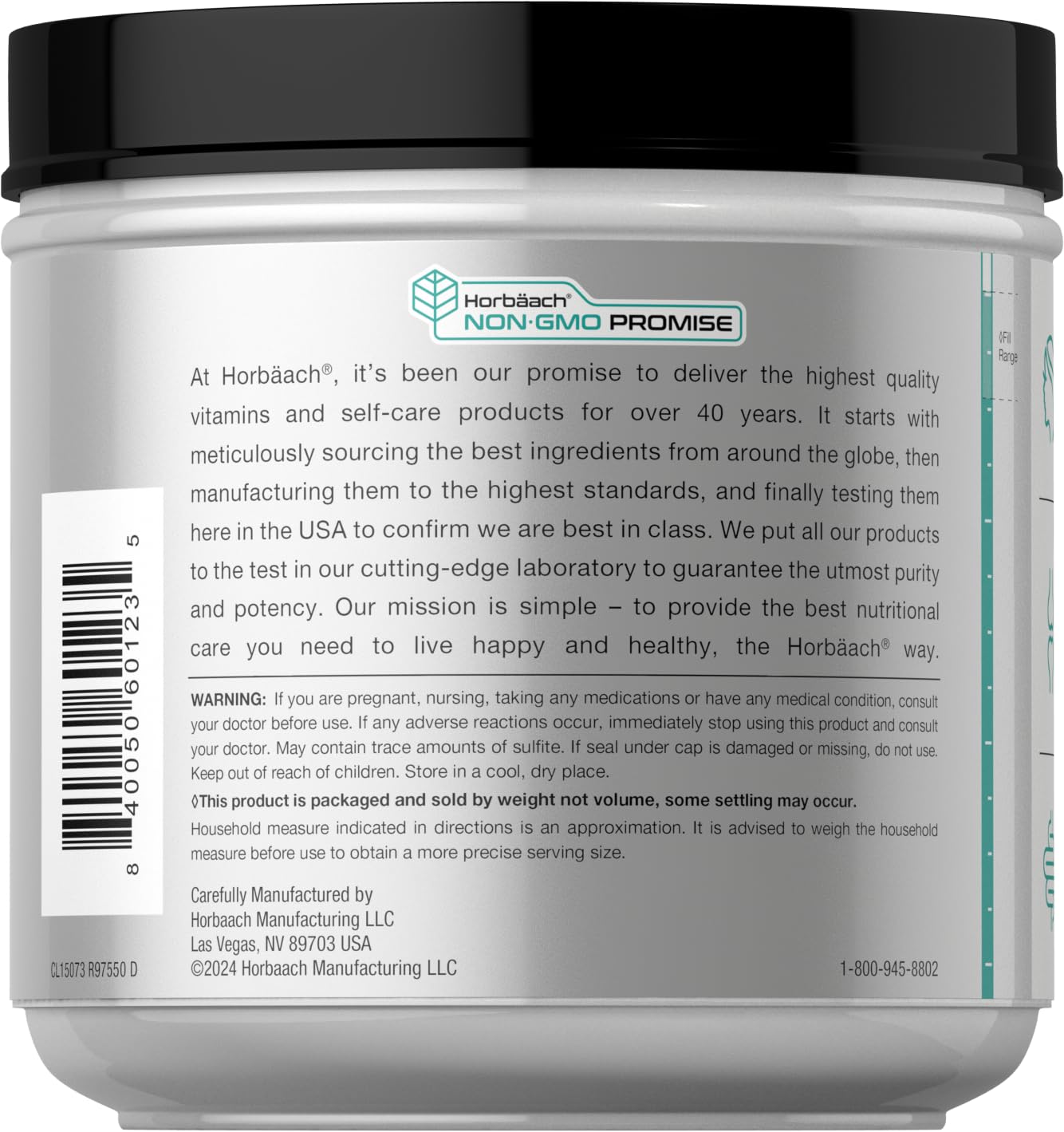 Horbäach Multi Collagen Protein Powder 16 oz | Type I, II, III, V, X | Unflavored | for Men and Women | Non-GMO, Gluten Free Supplement - Image 3