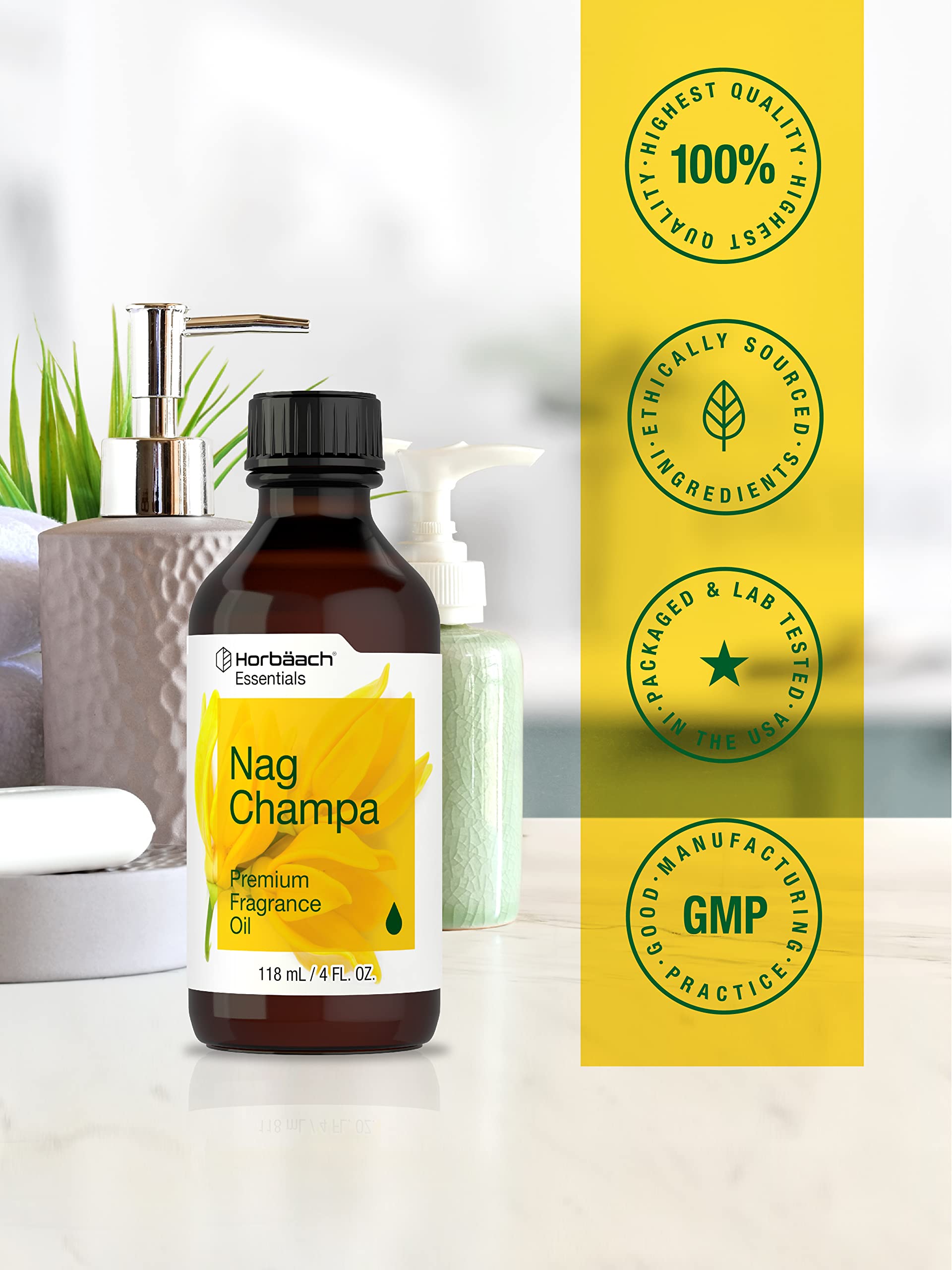 Horbäach Nag Champa Fragrance Oil | 4 fl oz (118ml) | Premium Grade | for Diffusers, Candle and Soap Making, DIY Projects & More - Image 5