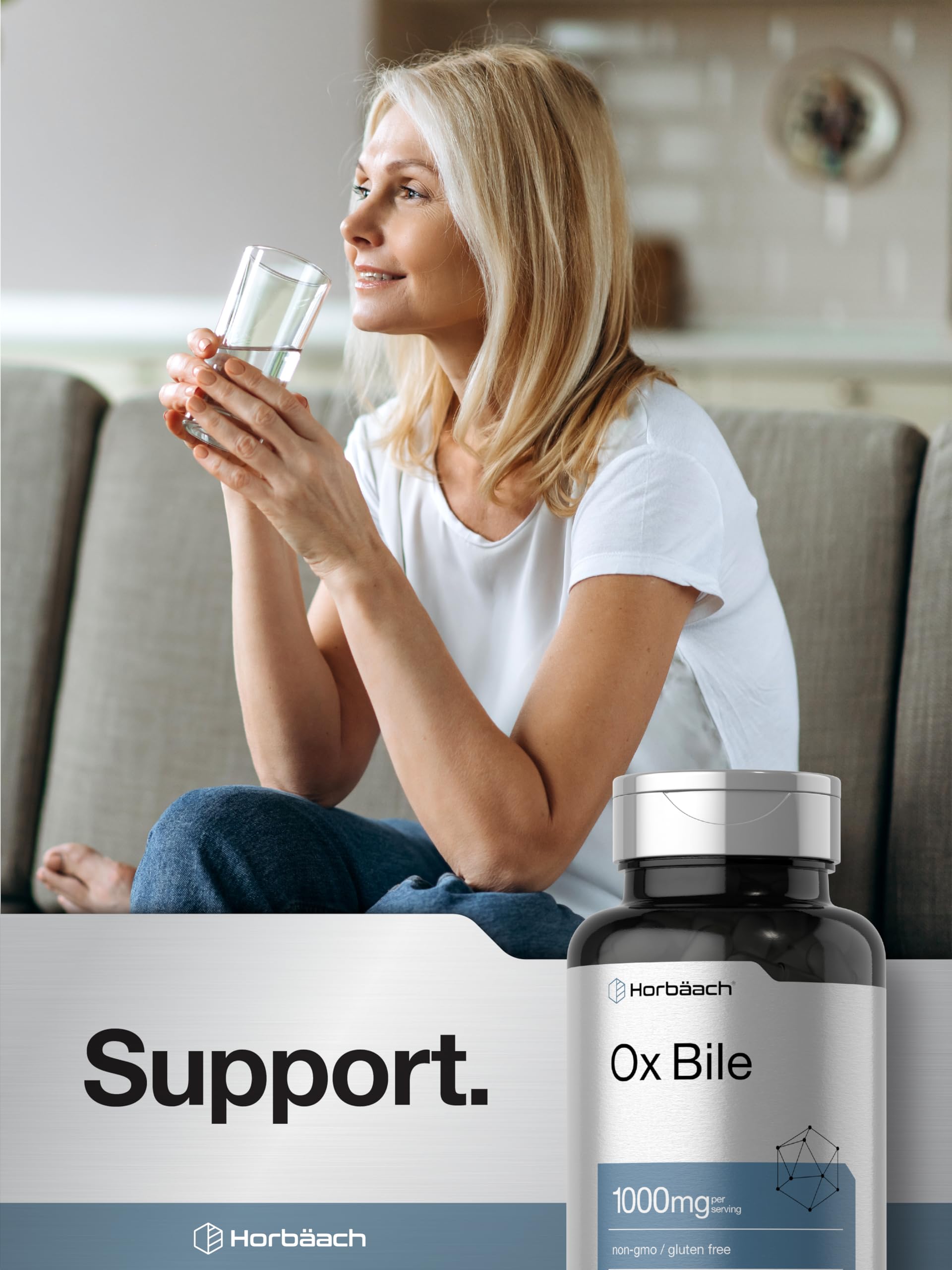 Horbäach Ox Bile Supplement | 1000mg | 100 Capsules | Digestive Enzymes Supplement | Non-GMO & Gluten Free - Image 6
