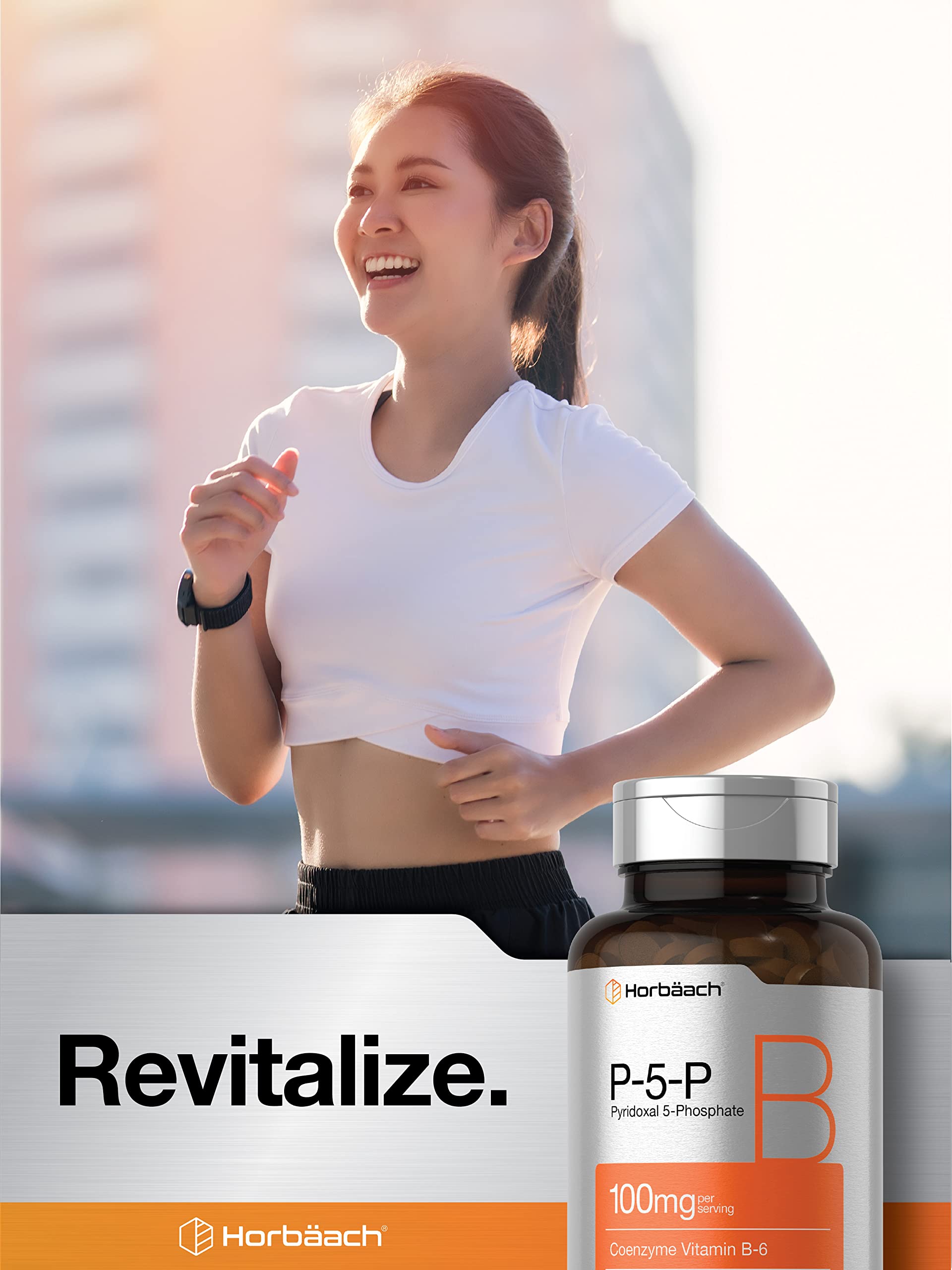 Horbäach P5P Activated Vitamin B6 100mg | 120 Tablets | Vegetarian Supplement, Non-GMO, Gluten Free | Pyridoxal 5 Phosphate | Coenzyme B6 - Image 6