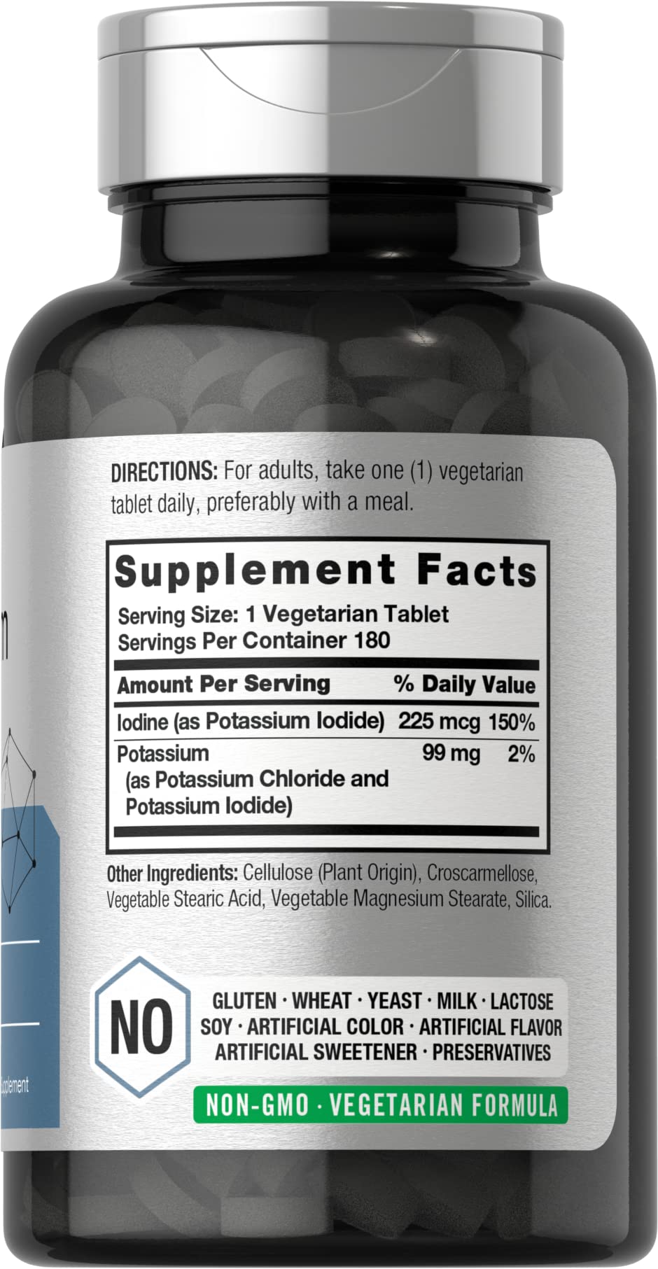 Horbäach Potassium Chloride Supplement | Plus Iodine | 180 Vegetarian Tablets | Non-GMO and Gluten Free - Image 2