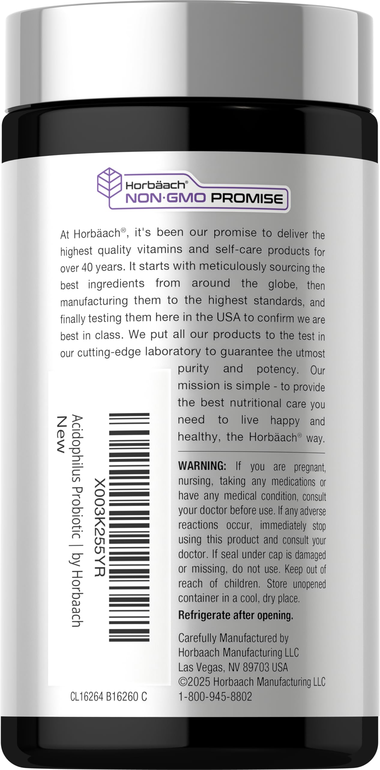 Horbäach Probiotic for Women & Men's Digestive Health | 3 Billion CFU | 90 Capsules | Non-GMO & Gluten Free - Image 3