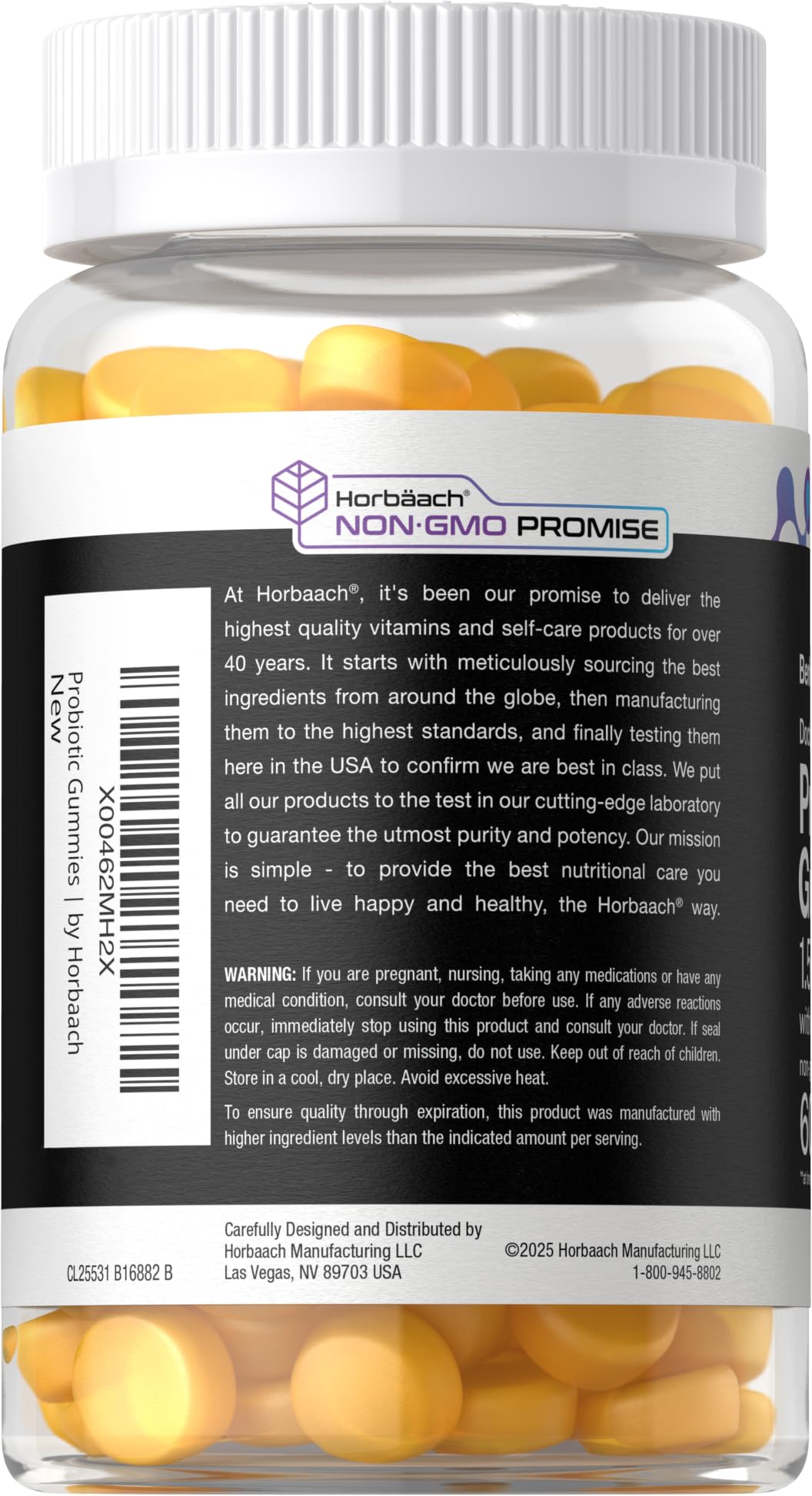 Horbäach Probiotic Gummies 1.5 Billion CFU | 60 Count | with Prebiotic for Women and Men | Tropical Flavor | Doctor Formulated | Vegan, Non-GMO & Gluten Free | Berkshire Labs - Image 3