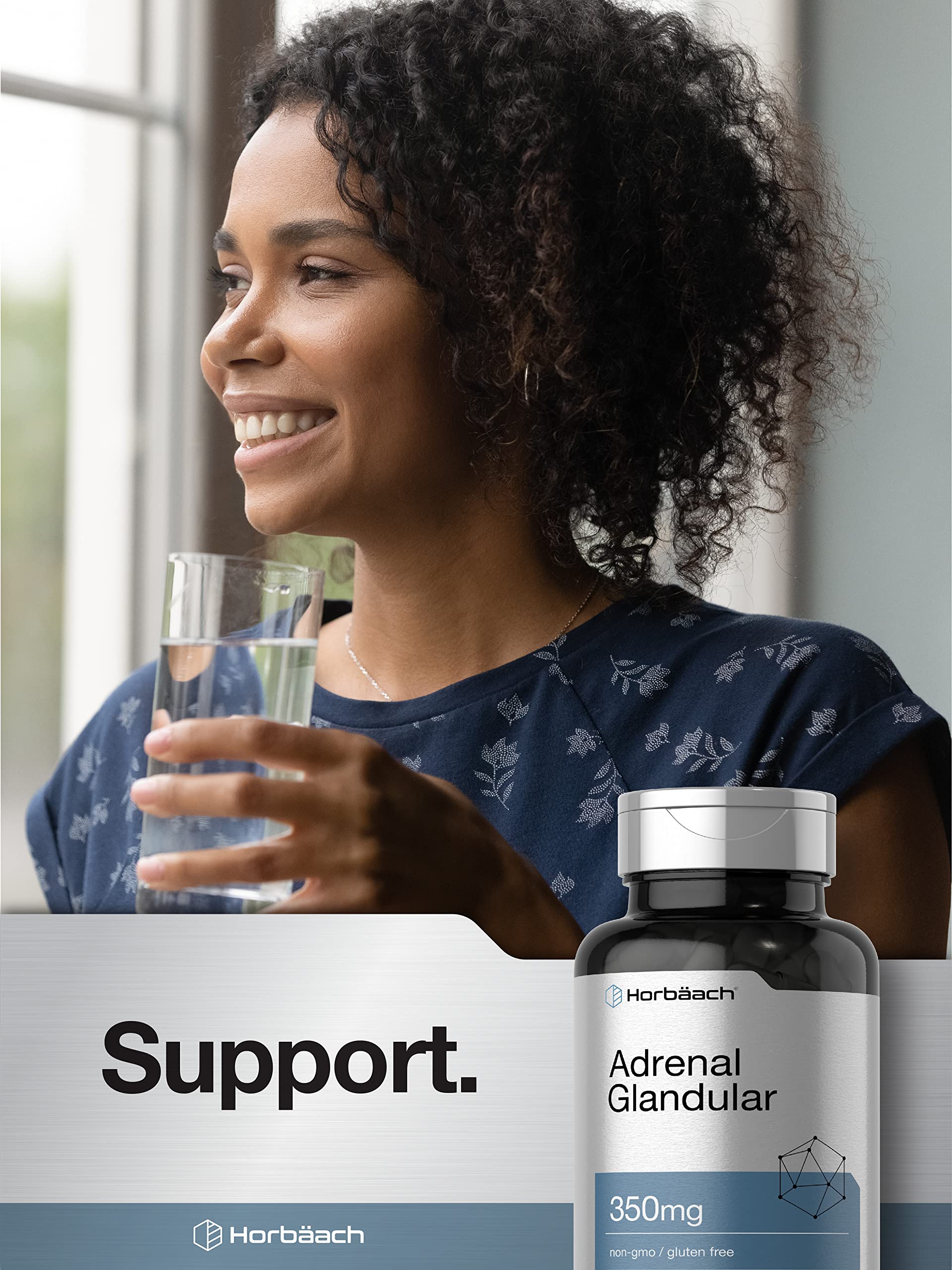 Horbäach Raw Adrenal Glandular | 350 mg | 90 Capsules | Non-GMO, Gluten Free Supplement - Image 6