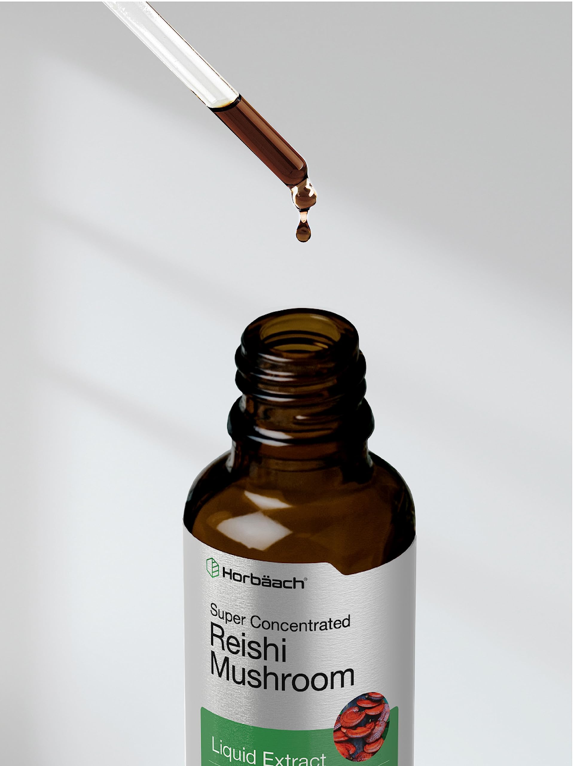 Horbäach Reishi Mushroom Extract Tincture | 2 Fl Oz | Liquid Drops | Ganoderma Lucidum | Vegetarian, Alcohol Free | Non-GMO, Gluten Free Supplement - Image 7