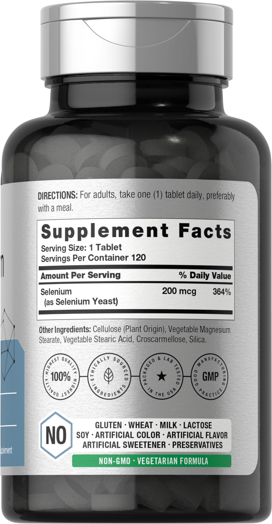 Horbäach Selenium Supplement for Women & Men | 200mcg | 120 Tablets | as Selenium Yeast | Vegetarian, Non-GMO and Gluten Free - Image 2