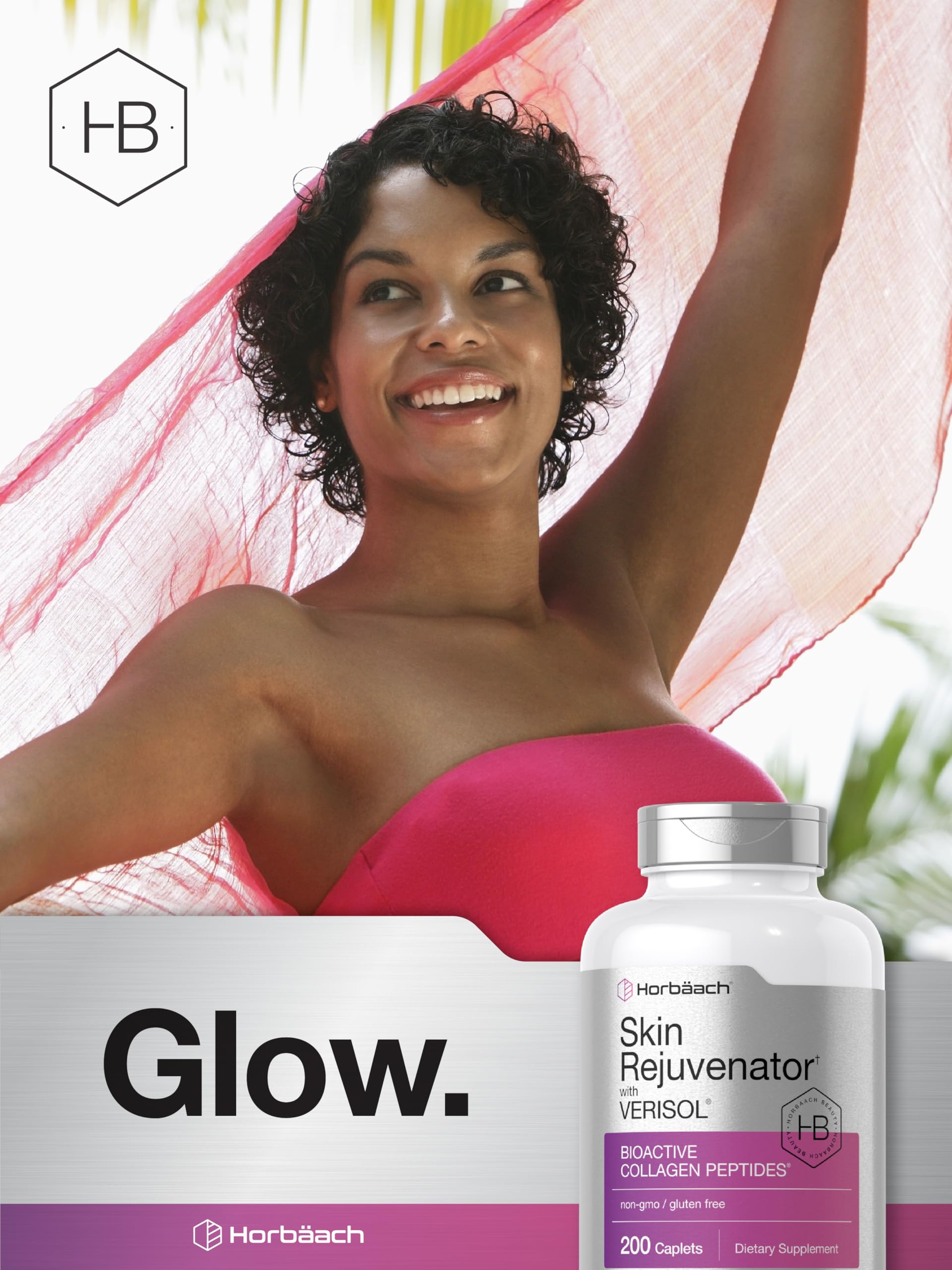 Horbäach Skin Rejuvenator with Verisol | Bioactive Collagen Peptides | 200 Caplets | Non-GMO, Gluten Free Supplement - Image 7