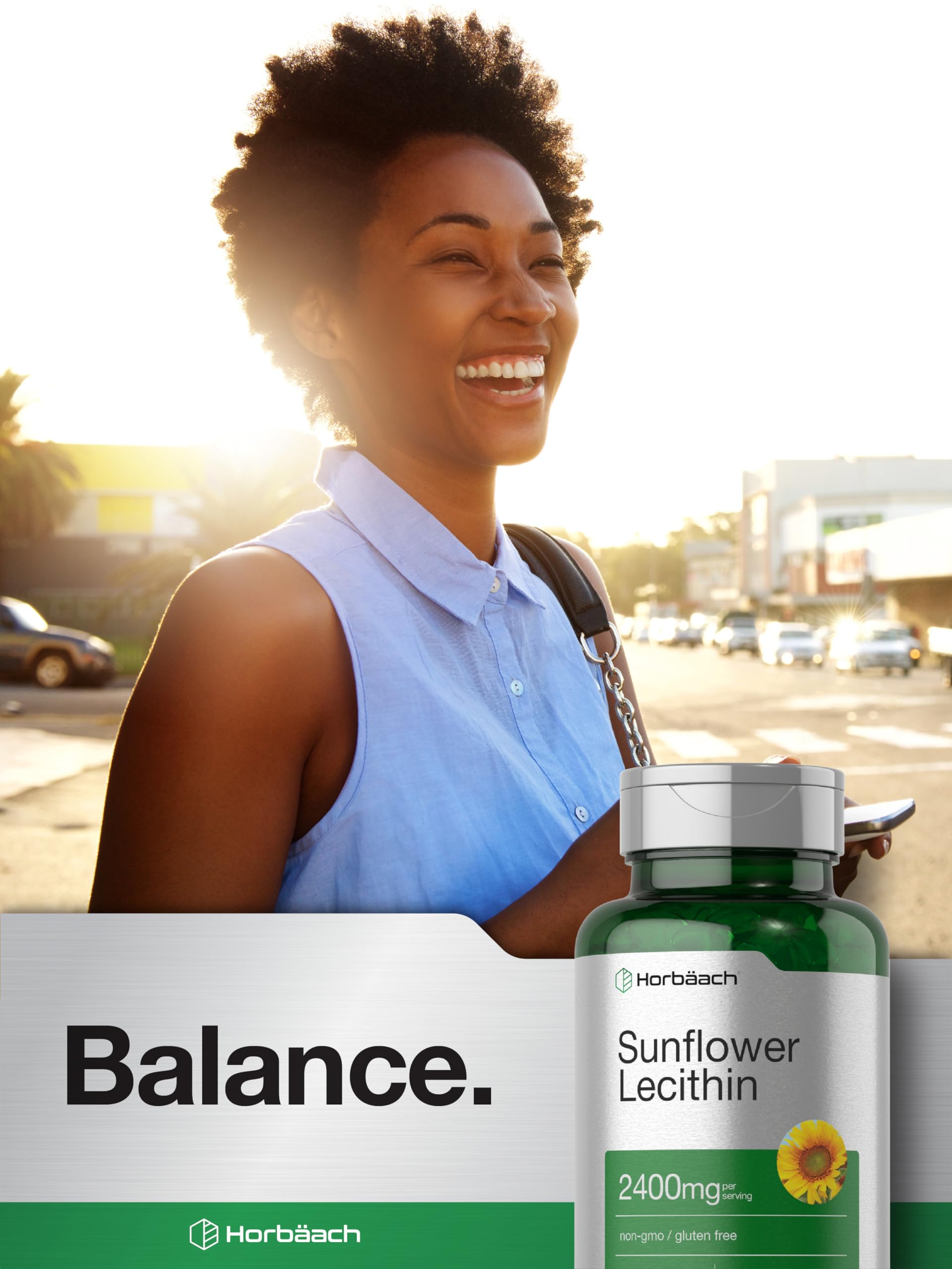 Horbäach Sunflower Lecithin Softgel Capsules | 2400mg | 60 Pills | Naturally Occurring Phospholipids | Non-GMO, Gluten Free Supplement - Image 7