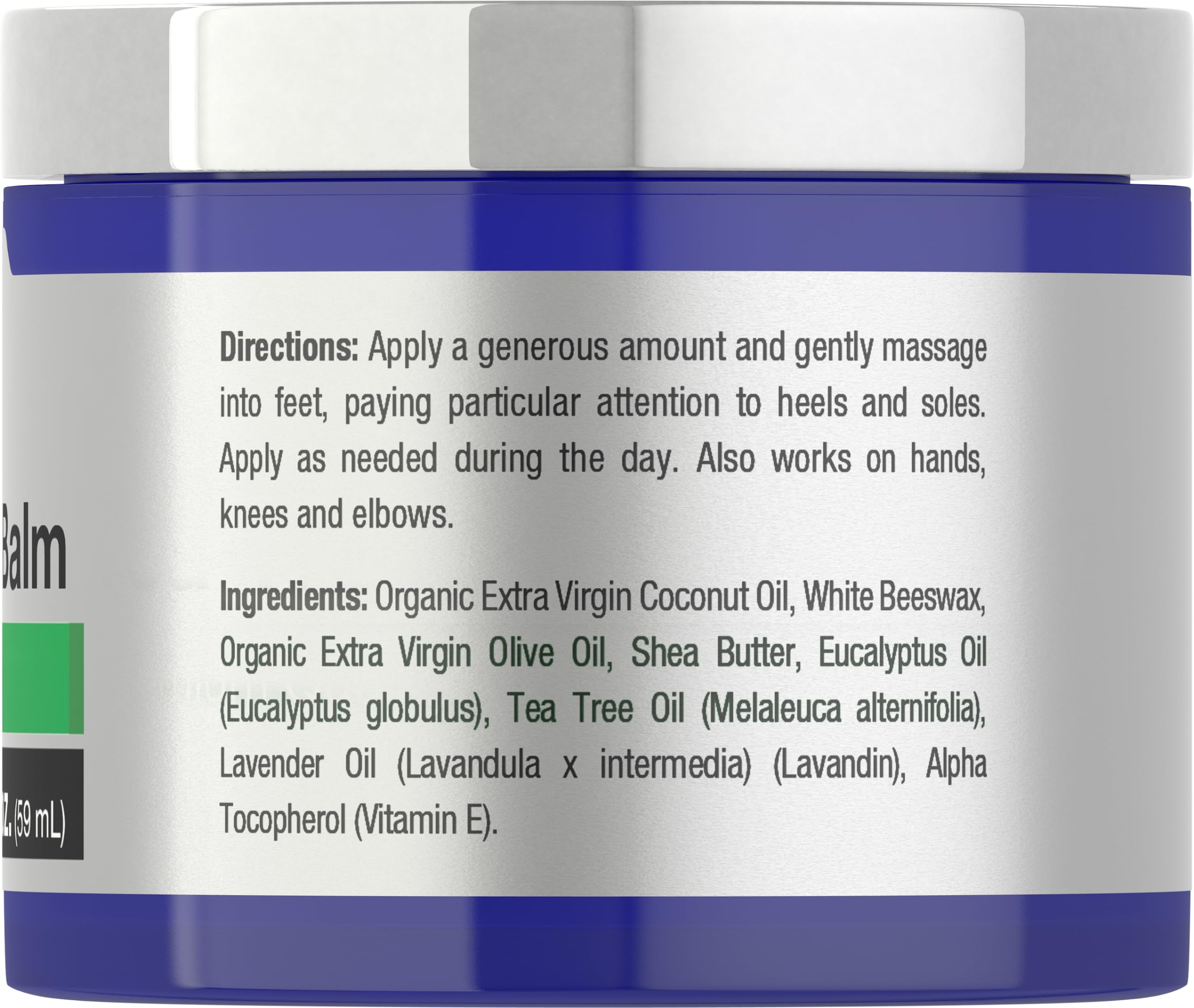 Horbäach Tea Tree Oil Foot Balm | 2 oz | Moisturizes and Nourishes Dry Skin & Feet | Scientifically Formulated - Image 2