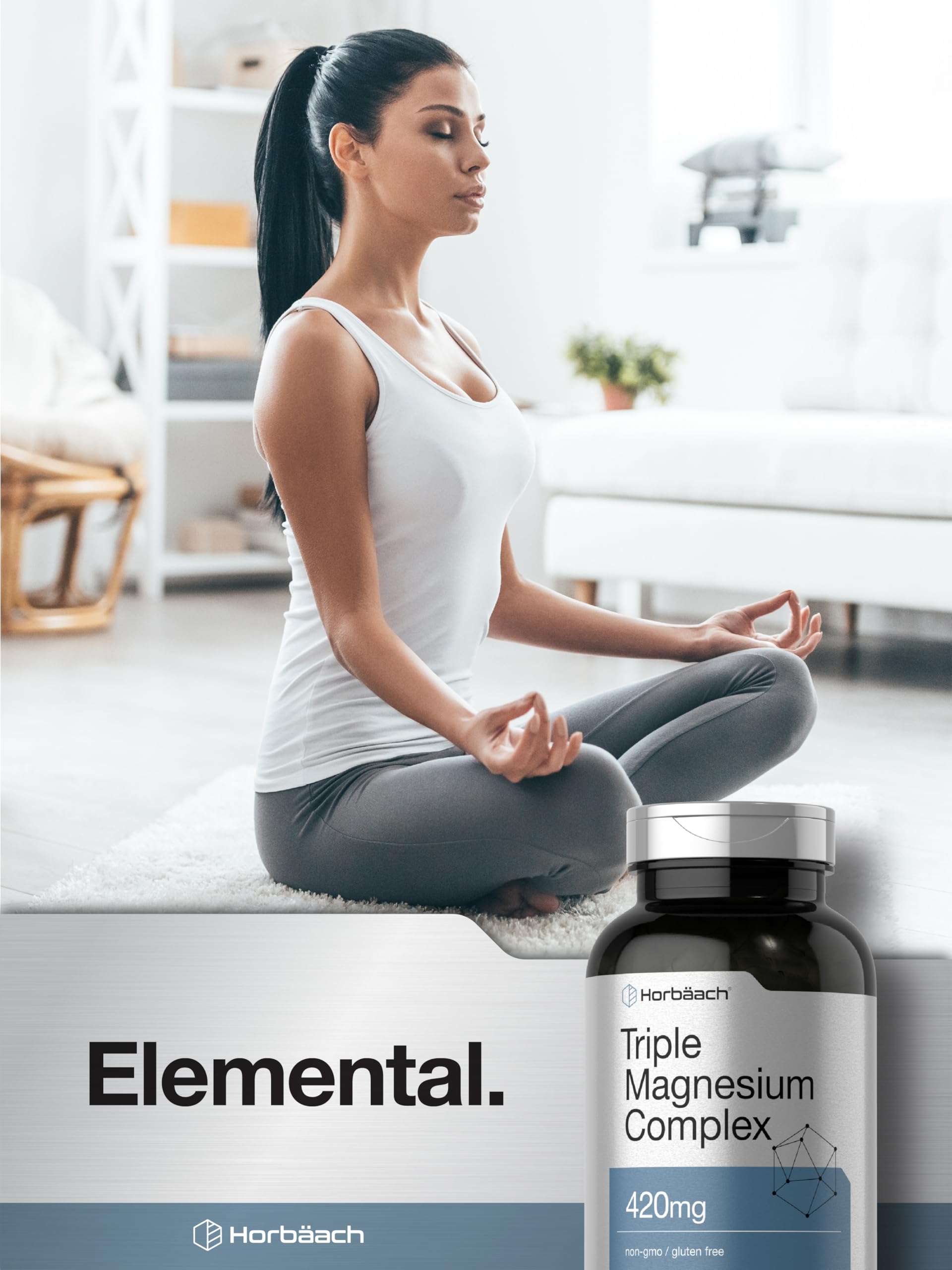 Horbäach Triple Magnesium Complex | 420 mg | 250 Capsules | Non-GMO and Gluten Free Formula | Magnesium Oxide, Citrate, and Aspartate Dietary Supplement - Image 6