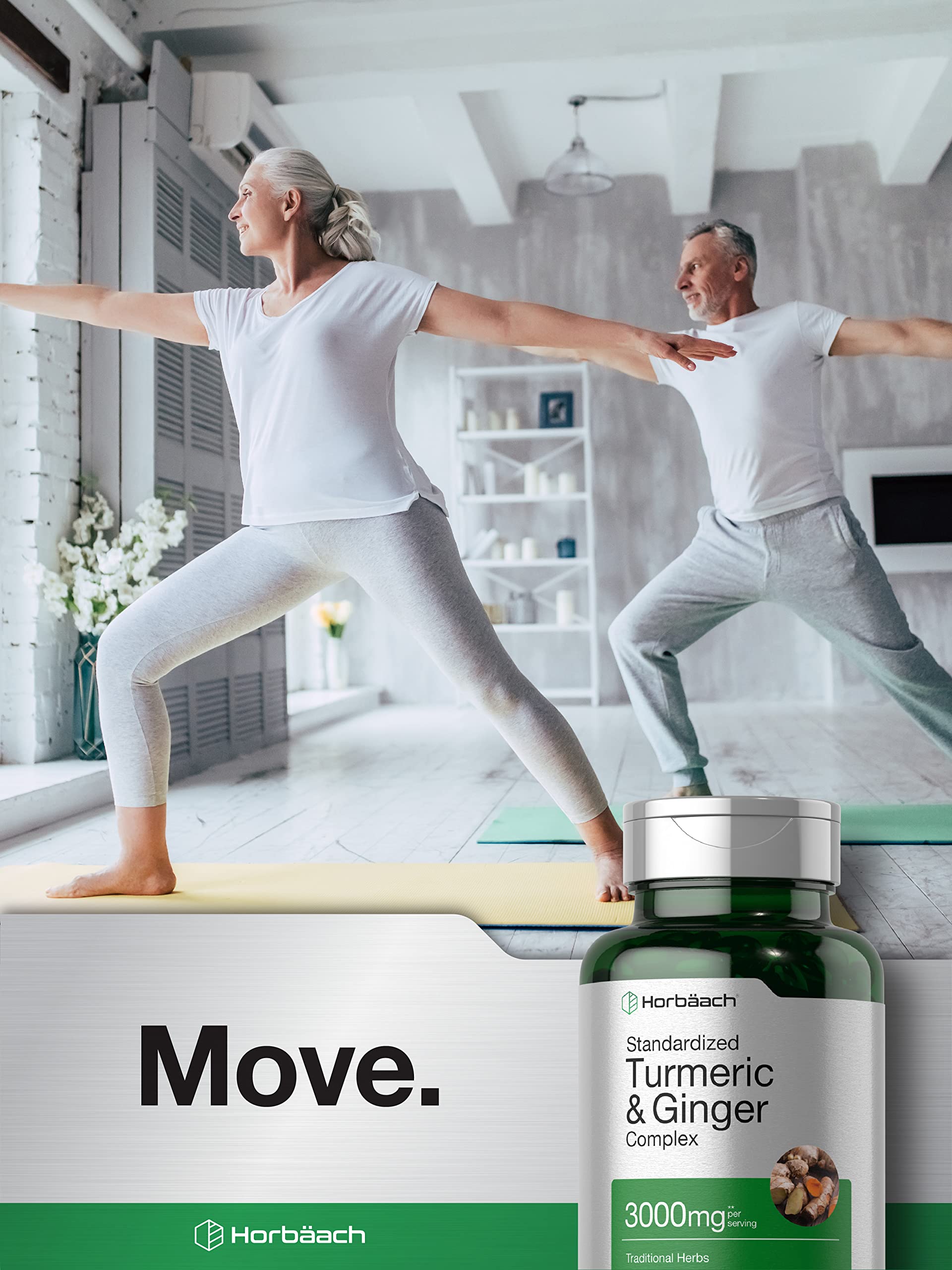 Horbäach Turmeric and Ginger Supplement | 60 Softgel Capsules | Turmeric Curcumin Complex with Black Pepper Extract | Non-GMO, Gluten Free - Image 6