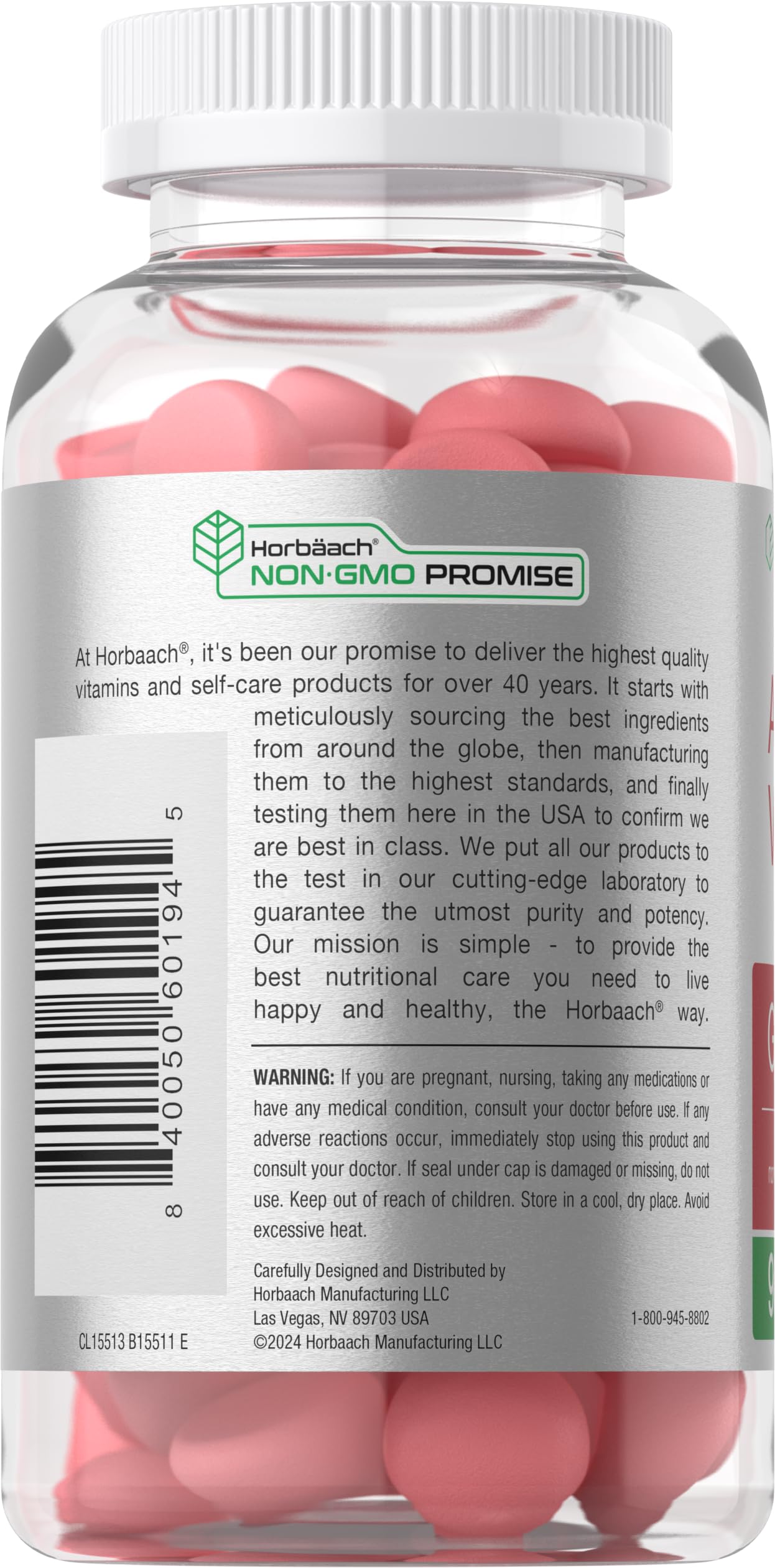 Horbäach Vegan Apple Cider Vinegar Gummies | 90 Count | ACV Supplement | Apple Flavor | Non-GMO, Gluten Free Gummies for Adults - Image 3