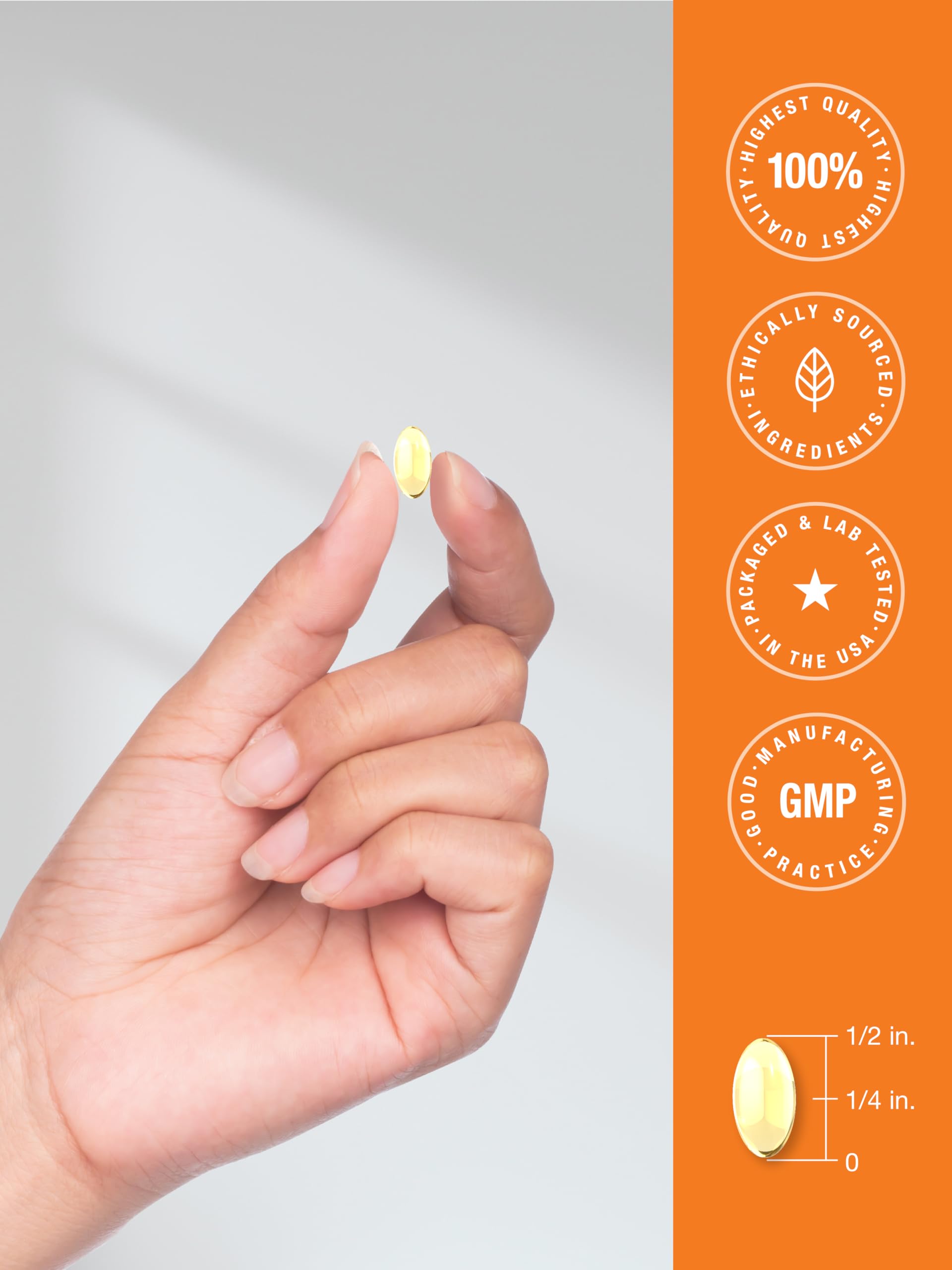 Horbäach Vitamin A 10000 IU Softgels | 300 Count | Non-GMO, Gluten Free Supplement - Image 7