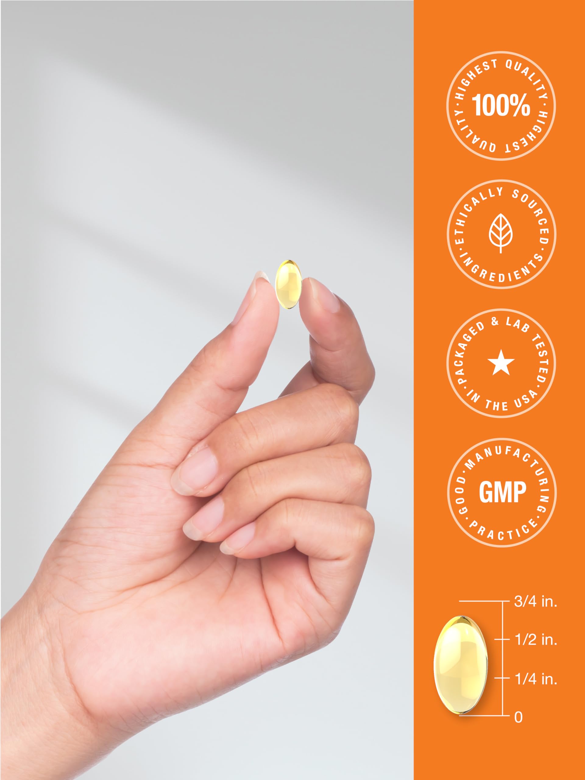Horbäach Vitamin D3 10000 IU | 500 Softgels | Non-GMO, Gluten Free Supplement | Value Size | 250mcg | High Potency Formula - Image 7