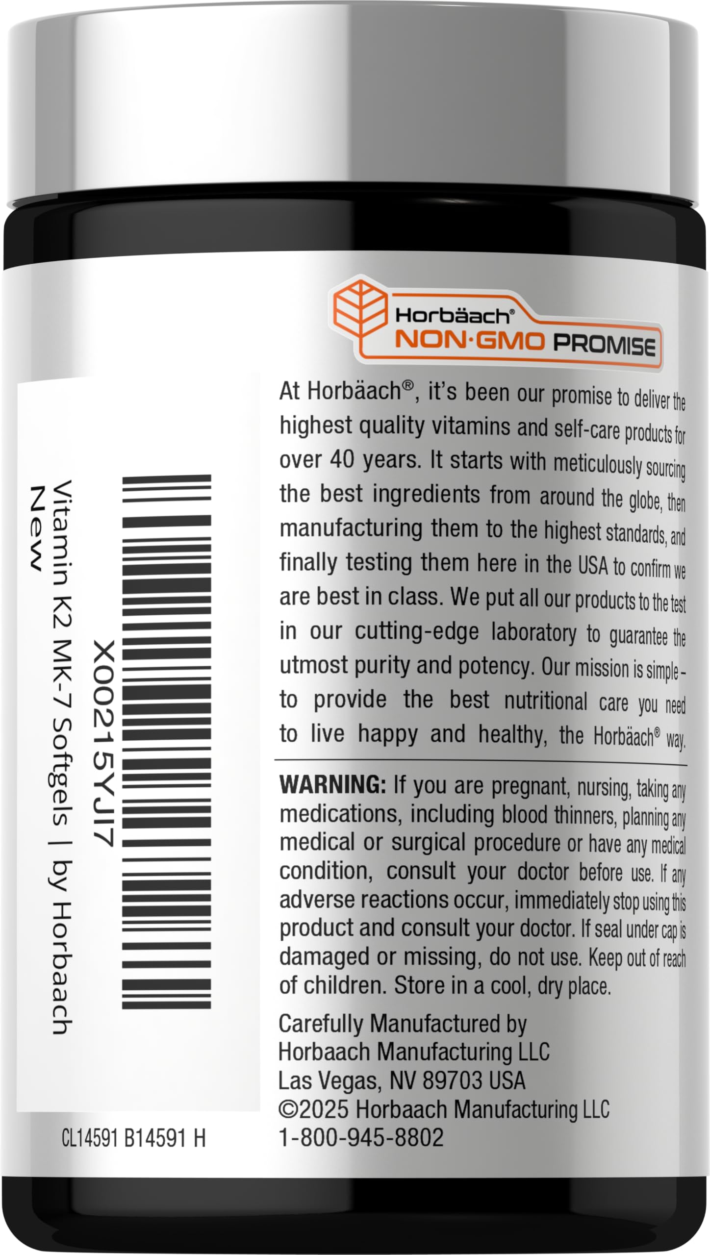 Horbäach Vitamin D3 K2 5000 iu | 100mcg MK-7 Complex | 180 Softgel Capsules | Non-GMO & Gluten Free Supplement - Image 3