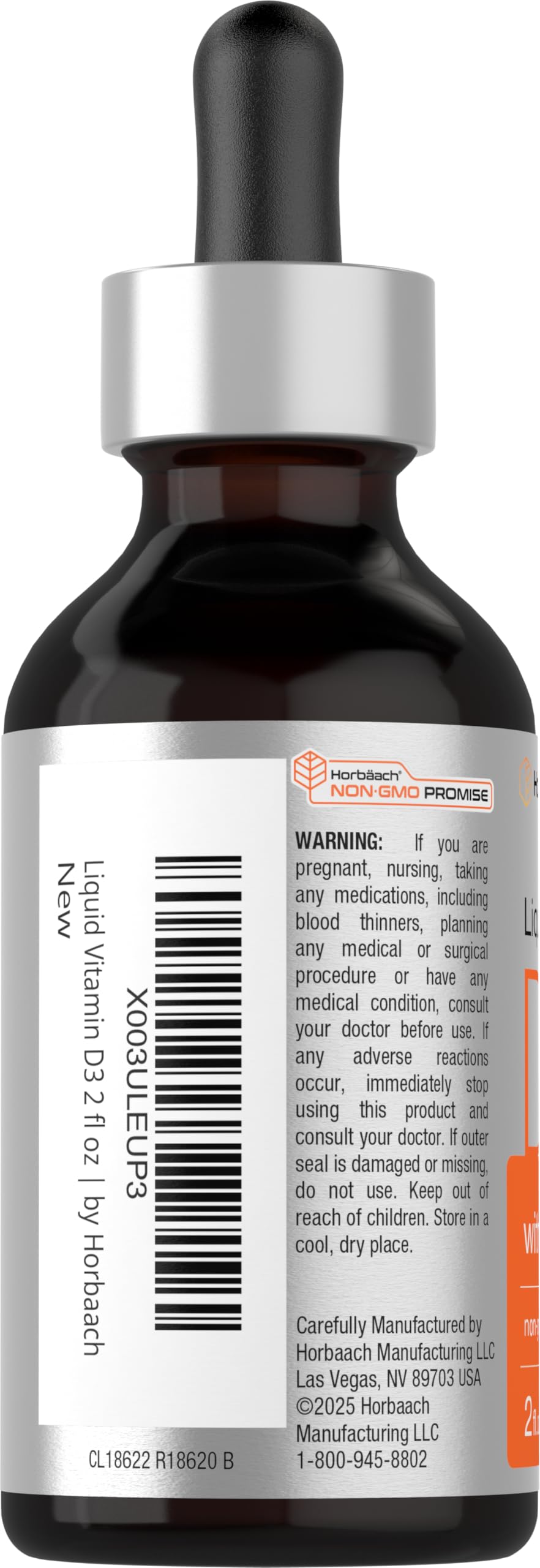 Horbäach Vitamin D3 K2 Liquid Drops | with MK7 | 2 Fl Oz | Vegetarian, Non-GMO, Gluten Free Supplement - Image 3