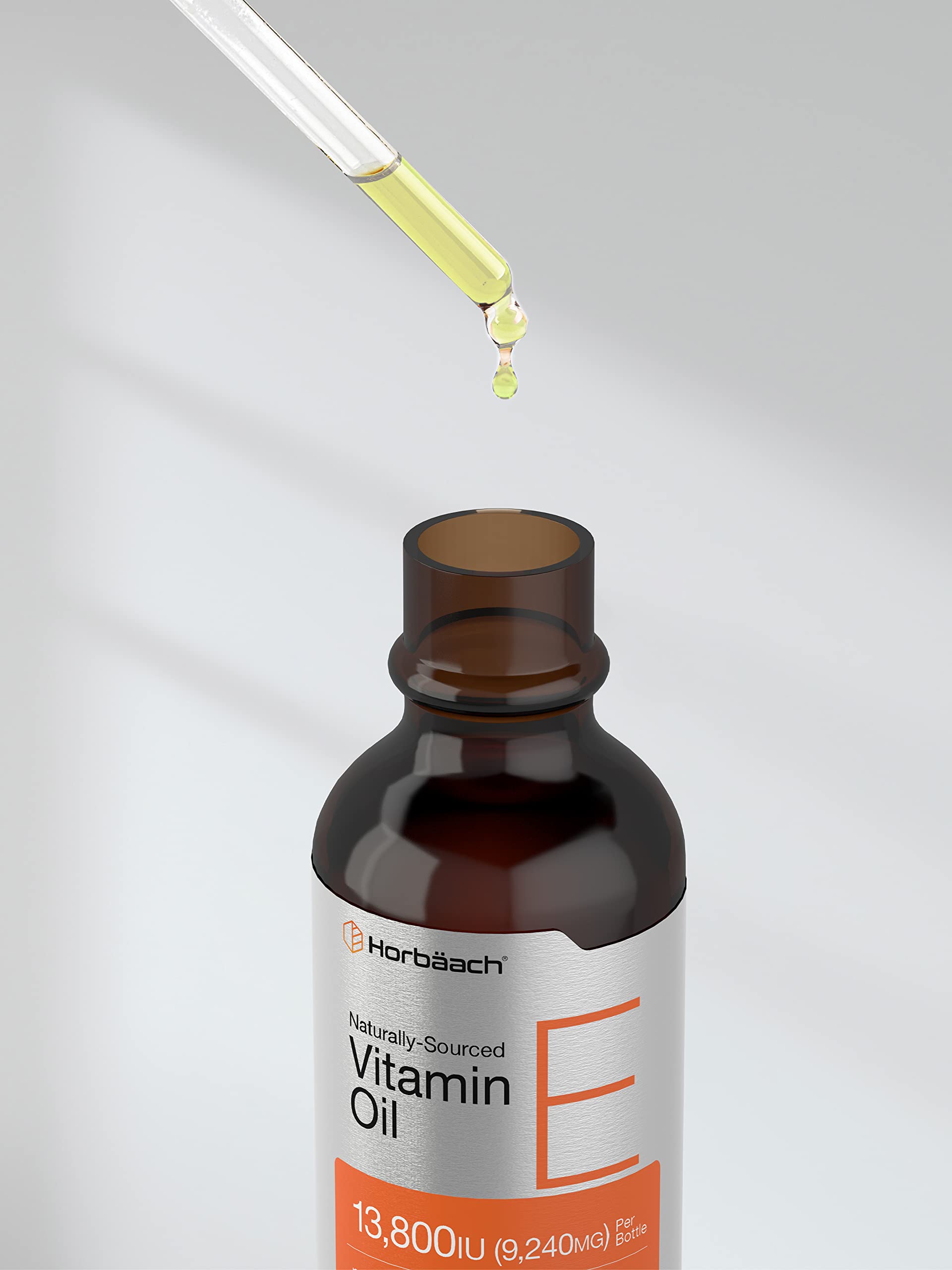 Horbäach Vitamin E Oil | 13,800 IU | 1oz | Naturally Sourced Liquid Supplement | Vegetarian, Non-GMO, and Gluten Free Formula - Image 7