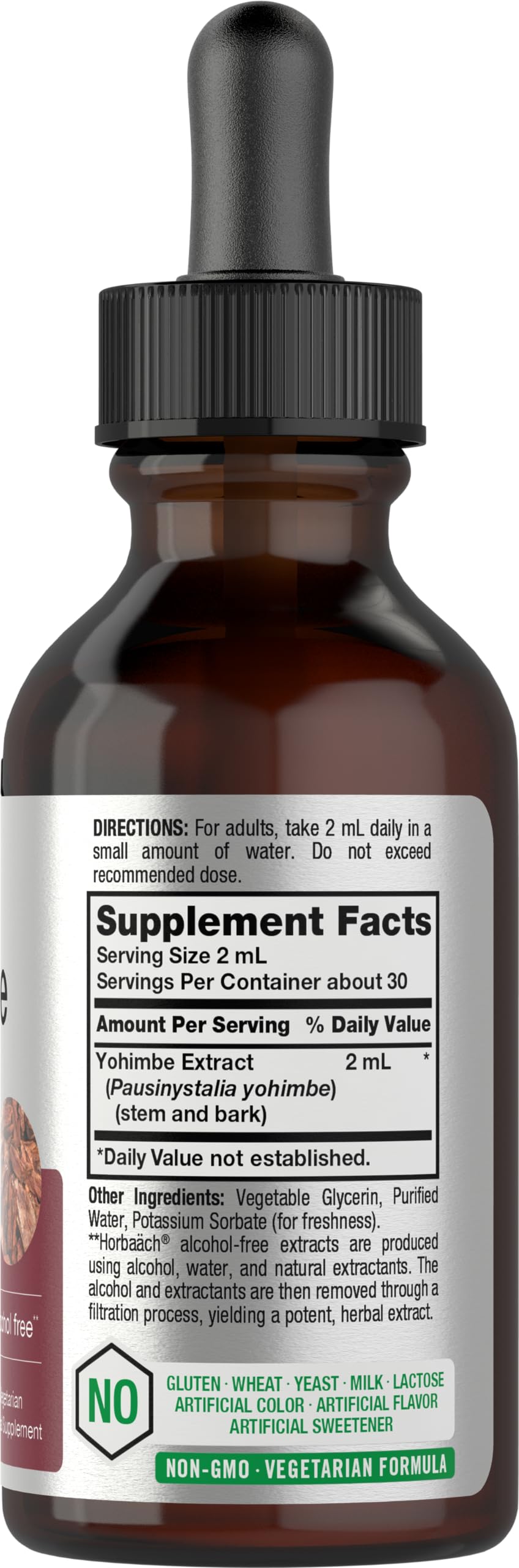 Horbäach Yohimbe Bark Liquid Extract | 2 Fl Oz | Supplement for Men and Women | Alcohol Free Tincture Drops | Vegetarian, Non-GMO, and Gluten Free - Image 2