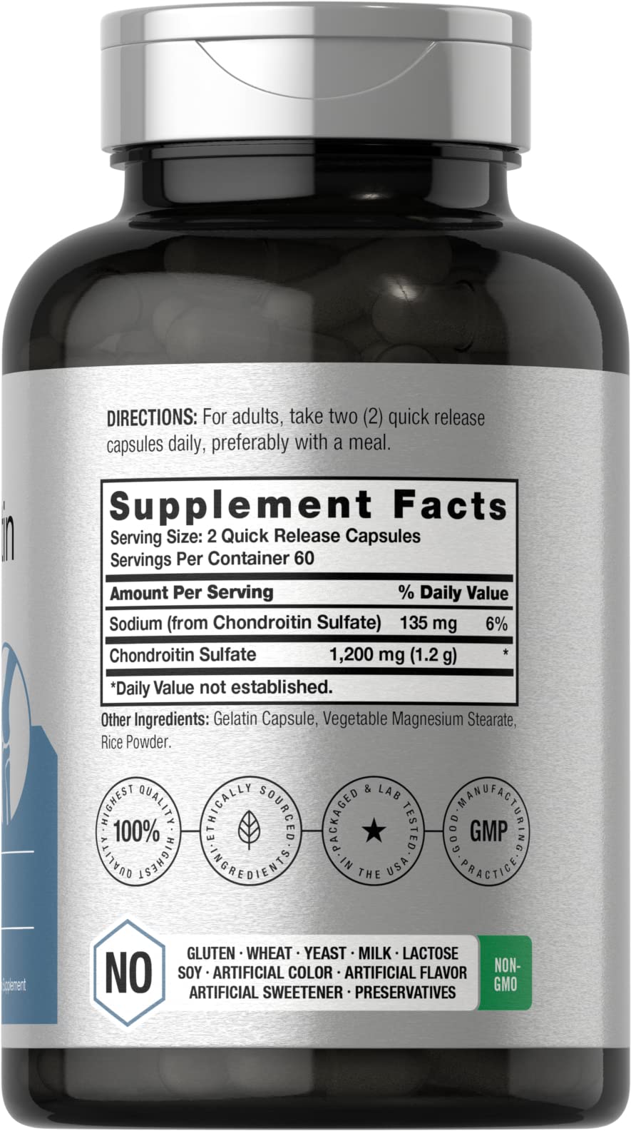 Horbaäch Chondroitin Sulfate 1200mg | 120 Capsules | Non-GMO & Gluten Free Supplement - Image 2