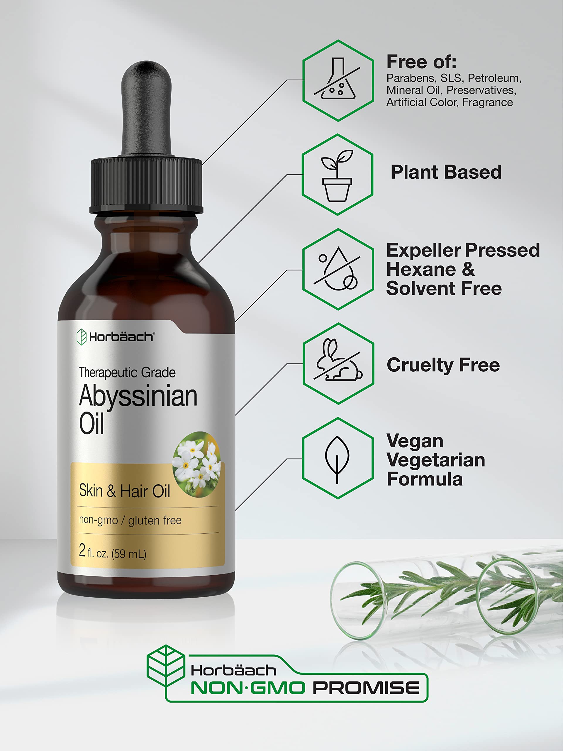 Horbaach Abyssinian Oil | Hair and Skin Oil | Paraben, SLS and Fragrance Free | from Crambe Abyssinica Seed - Image 4