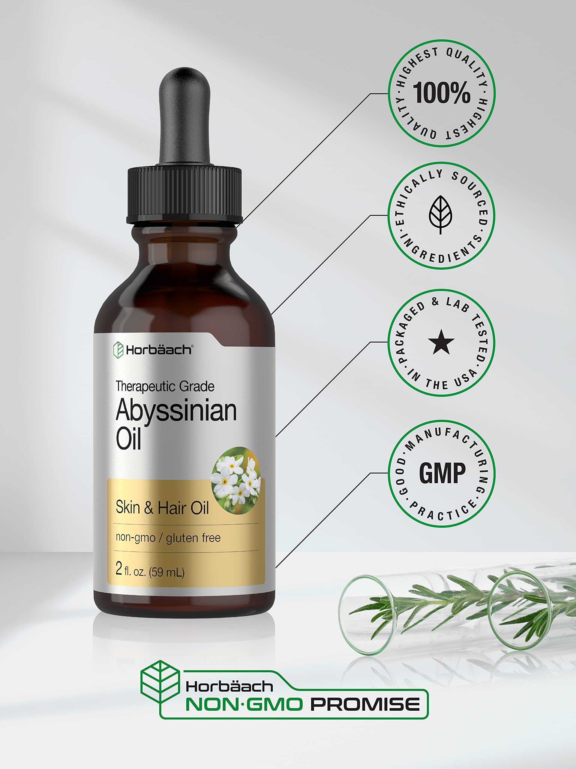 Horbaach Abyssinian Oil | Hair and Skin Oil | Paraben, SLS and Fragrance Free | from Crambe Abyssinica Seed - Image 5