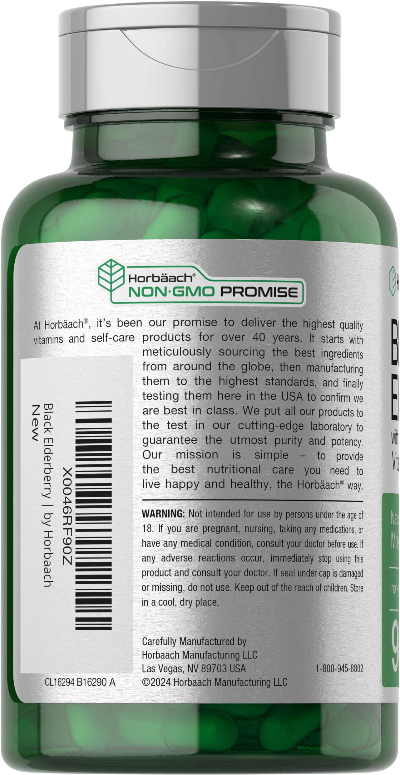 Horbaach Black Elderberry with Vitamin C and Zinc | 90 Chewable Tablets | Mixed Berry Flavor | Immune Support Complex | Vegetarian, Non-GMO, and Gluten Free Supplement - Image 3