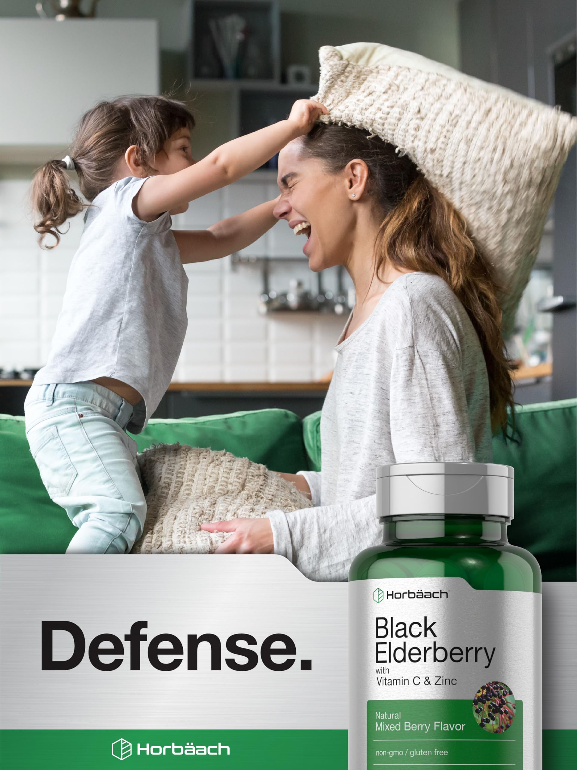Horbaach Black Elderberry with Vitamin C and Zinc | 90 Chewable Tablets | Mixed Berry Flavor | Immune Support Complex | Vegetarian, Non-GMO, and Gluten Free Supplement - Image 7