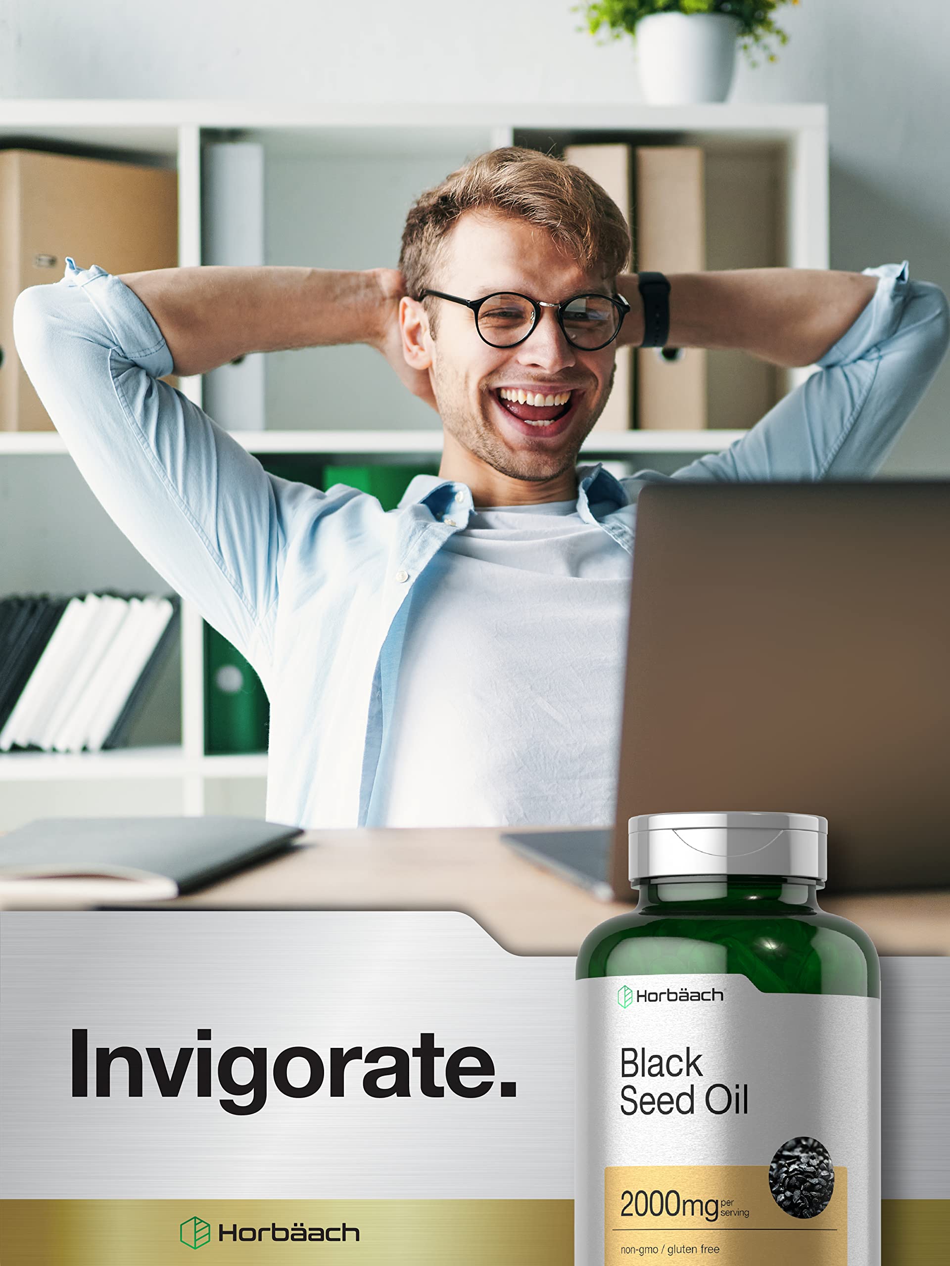 Horbaach Black Seed Oil Cold Pressed Softgel Capsules | 2000mg | 120 Count | Supplement with Omega 6 and 9 | Nigella Sativa | Non-GMO and Gluten Free - Image 6