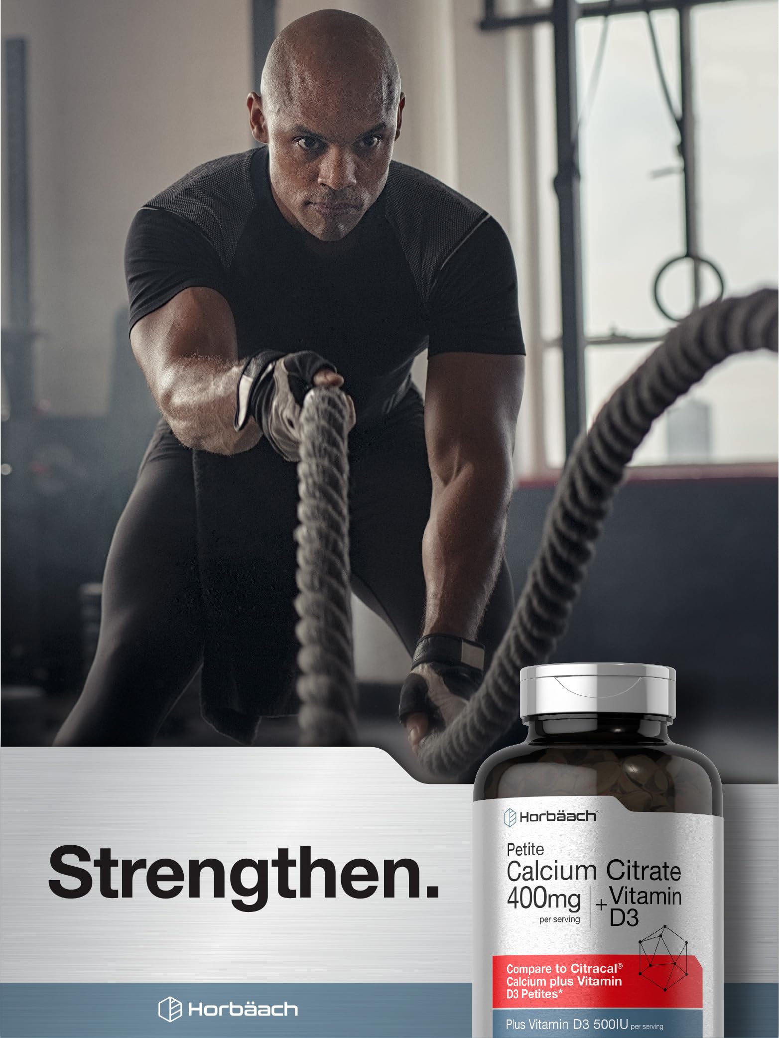 Horbaach Calcium Citrate 400mg with Vitamin D3 | 150 Petite Coated Caplets | Supplement for Men and Women | Vegetarian, Non-GMO & Gluten Free - Image 7