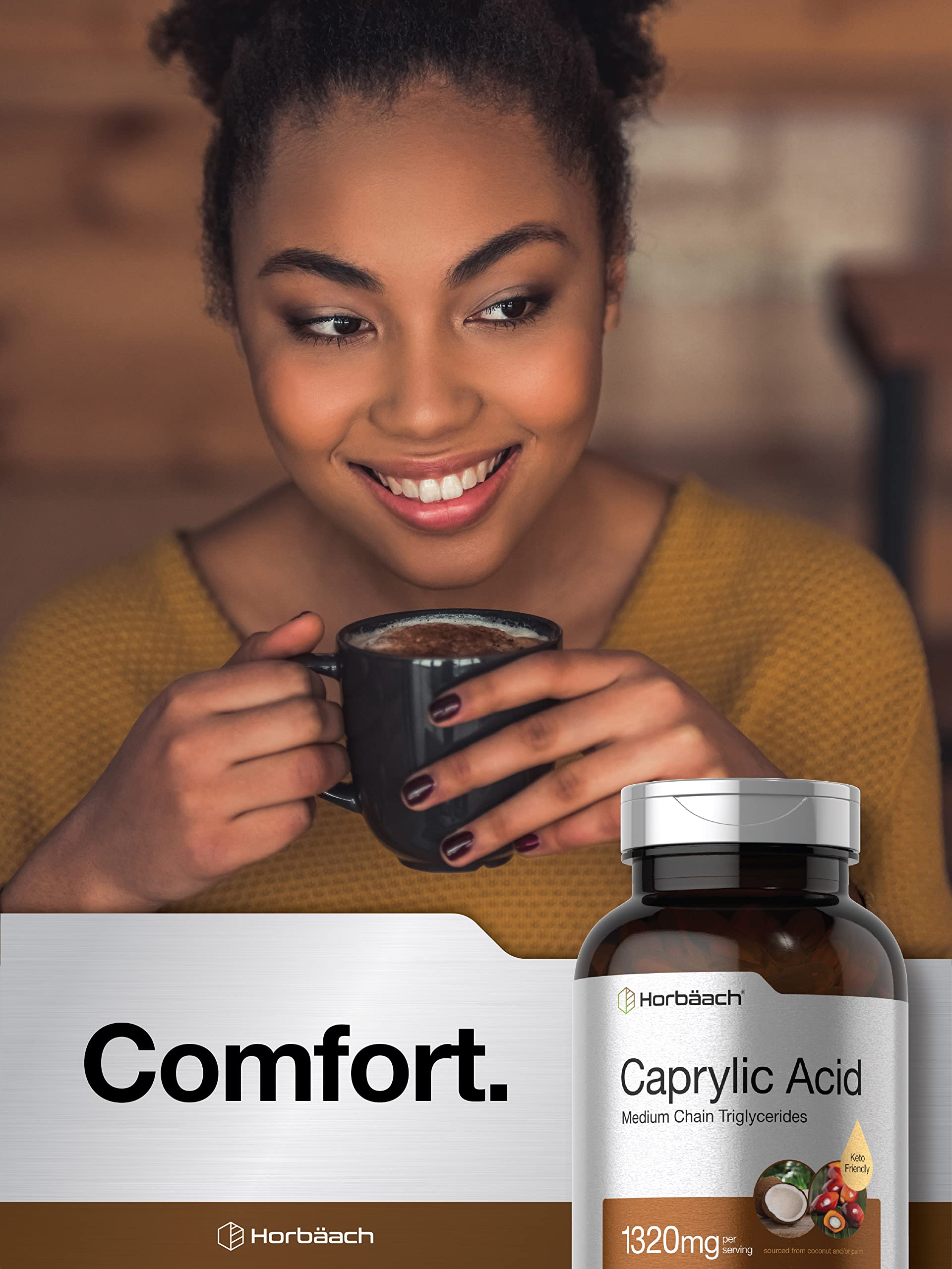 Horbaach Caprylic Acid Supplement 1320mg | 150 Softgel Capsules | from MCT Oil | Non-GMO and Gluten Free - Image 6