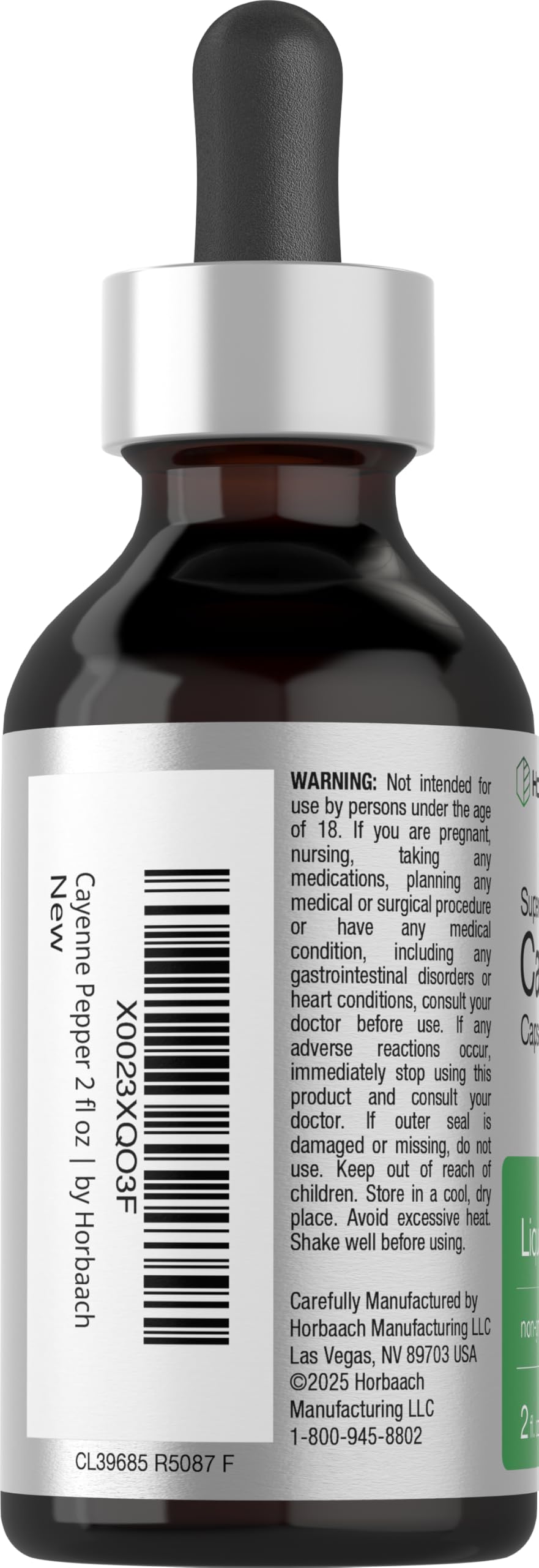 Horbaach Cayenne Pepper Drops | 2 fl oz | Liquid Extract | Alcohol Free Tincture | Vegetarian, Non-GMO & Gluten Free Supplement - Image 3