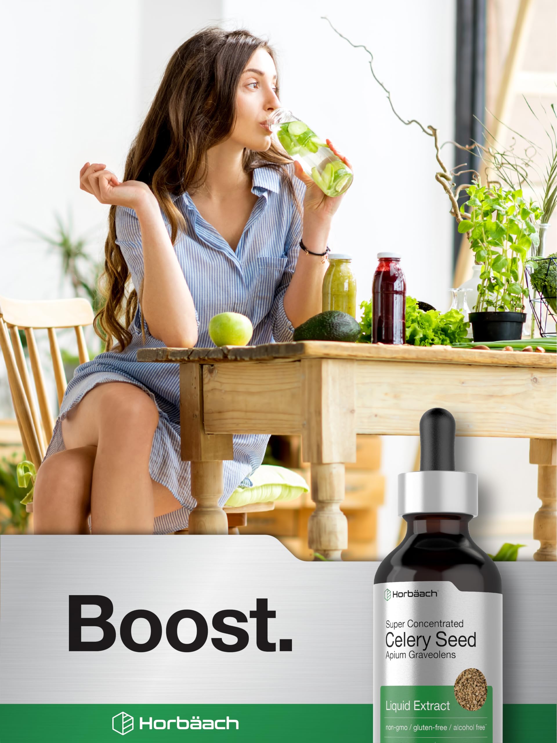 Horbaach Celery Seed Liquid Extract | 2 fl oz | Alcohol Free Tincture | Apium Graveolens | Vegetarian, Non GMO & Gluten Free Supplement - Image 7