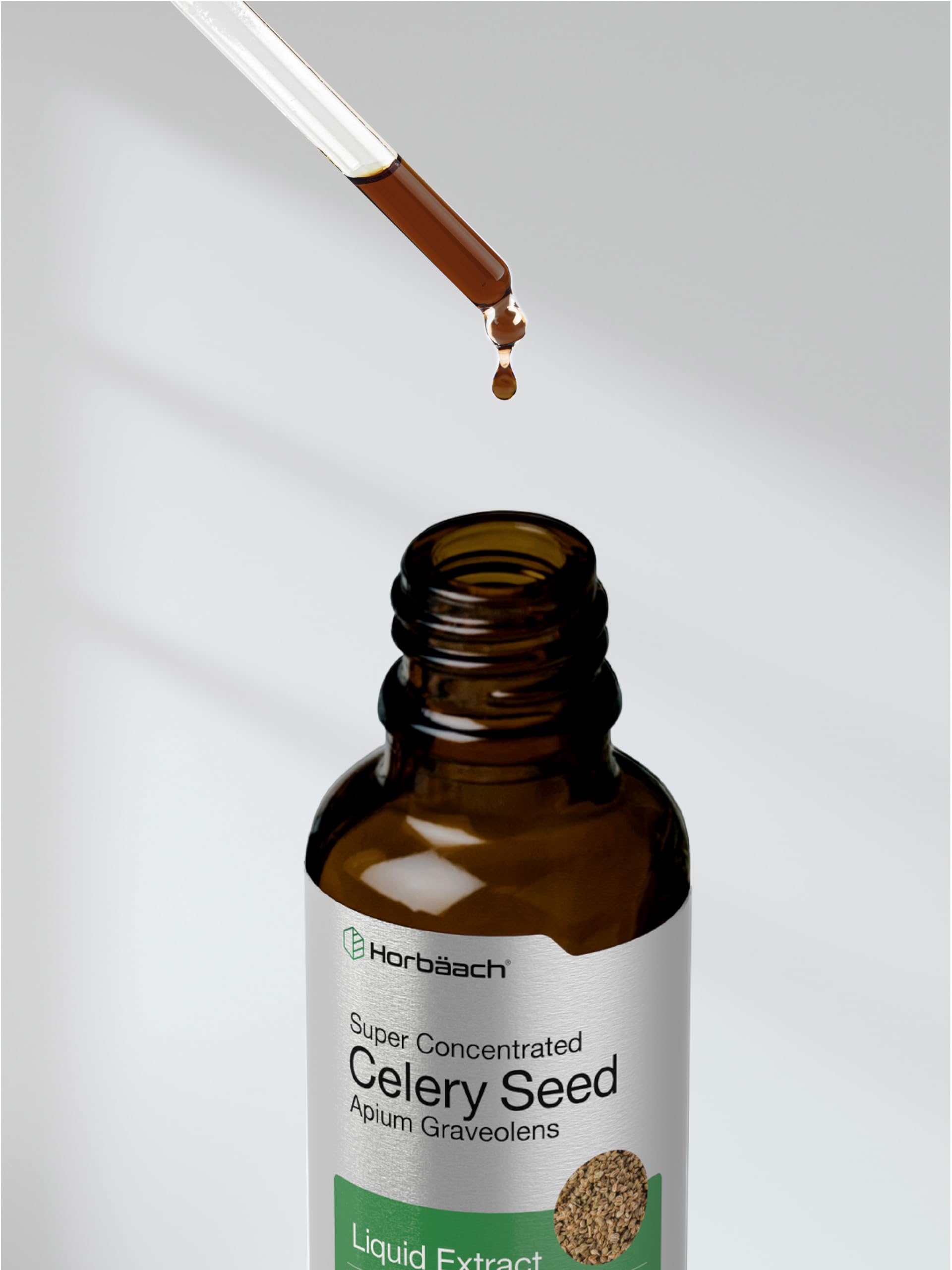 Horbaach Celery Seed Liquid Extract | 2 fl oz | Alcohol Free Tincture | Apium Graveolens | Vegetarian, Non GMO & Gluten Free Supplement - Image 8