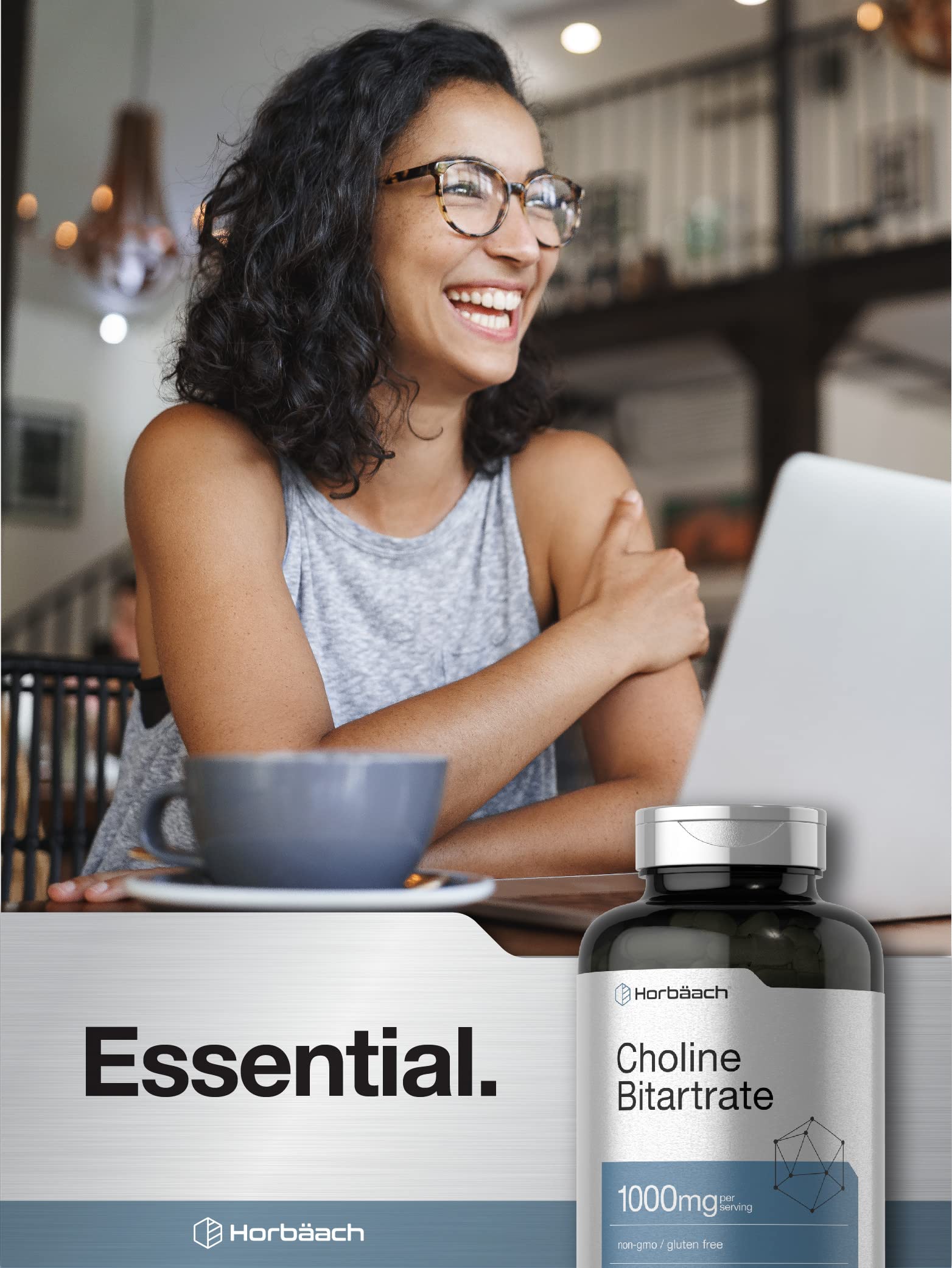 Horbaach Choline Bitartrate Supplement | 1000mg | 250 Capsules | High Potency | Non-GMO, Gluten Free - Image 6